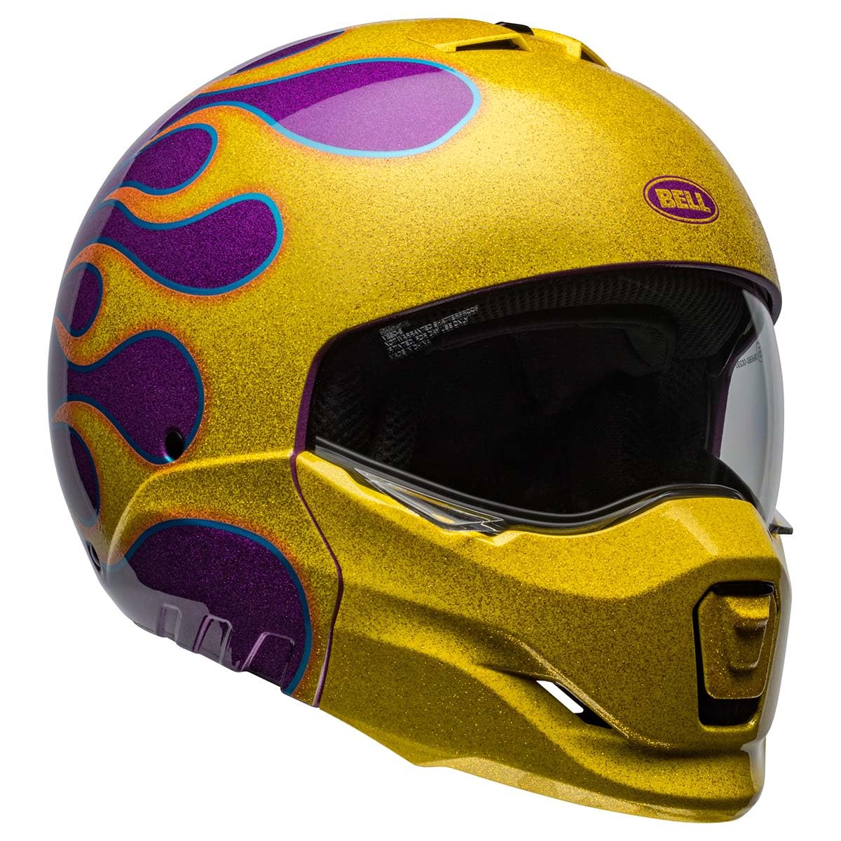 Bell Broozer Helmet (Gloss Ignite Purple/Yellow - Medium)