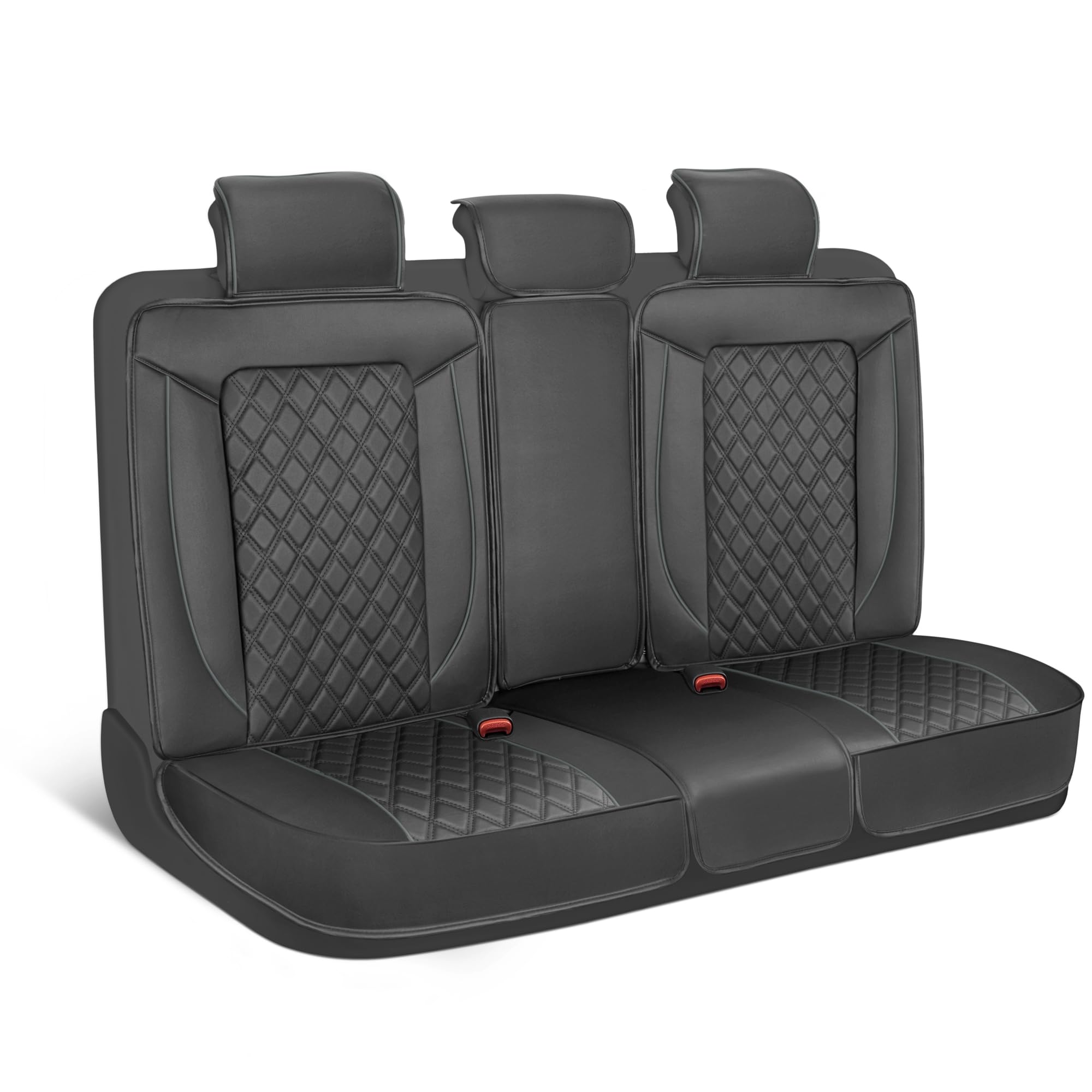 MotorBox Prestige Premium Seat Covers - Semi-Custom Fit Black/Gray Car Seat Covers for Rear Bench Automotive Interior Cover for 