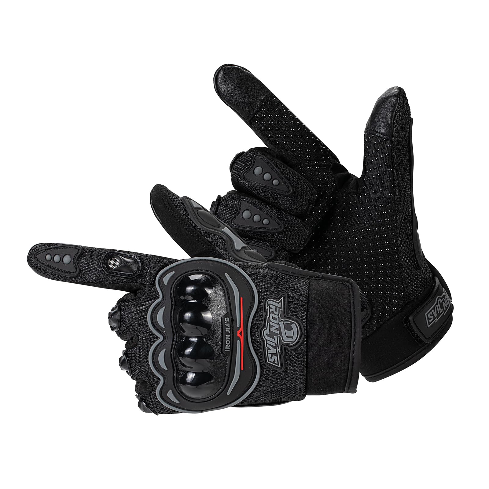 Iron Jia'S Motorcycle Gloves For Men And Women - Motorbike Powersports Racing Gloves With Hard Knuckle Touchscreen For Bmx Atv Mtb Riding