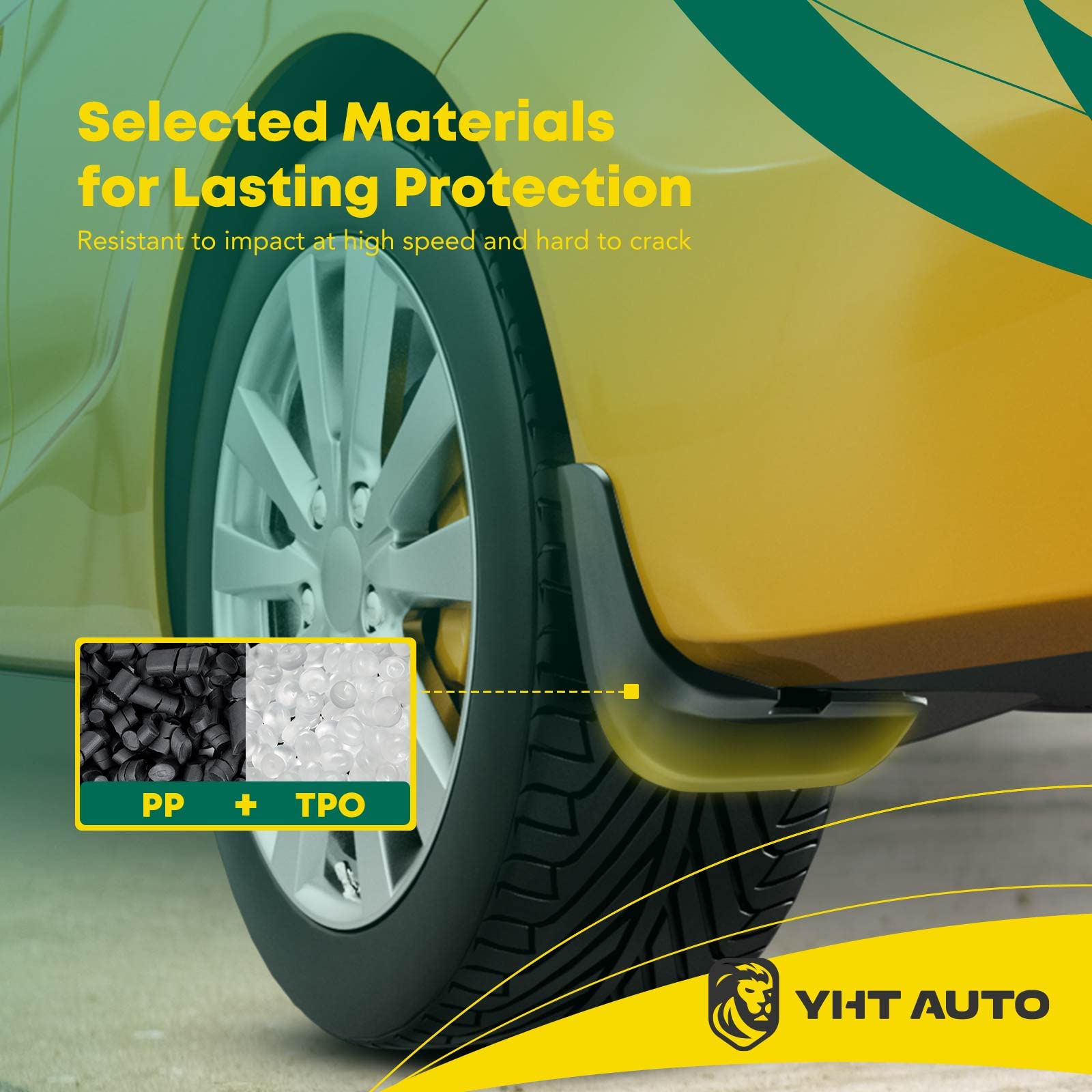 Yhtauto Set Of 4 Mud Flaps Splash Guards Accessories Replacement For Honda Civic 2006-2011 Sedan, Not Fit Side Skirts And Any Bo