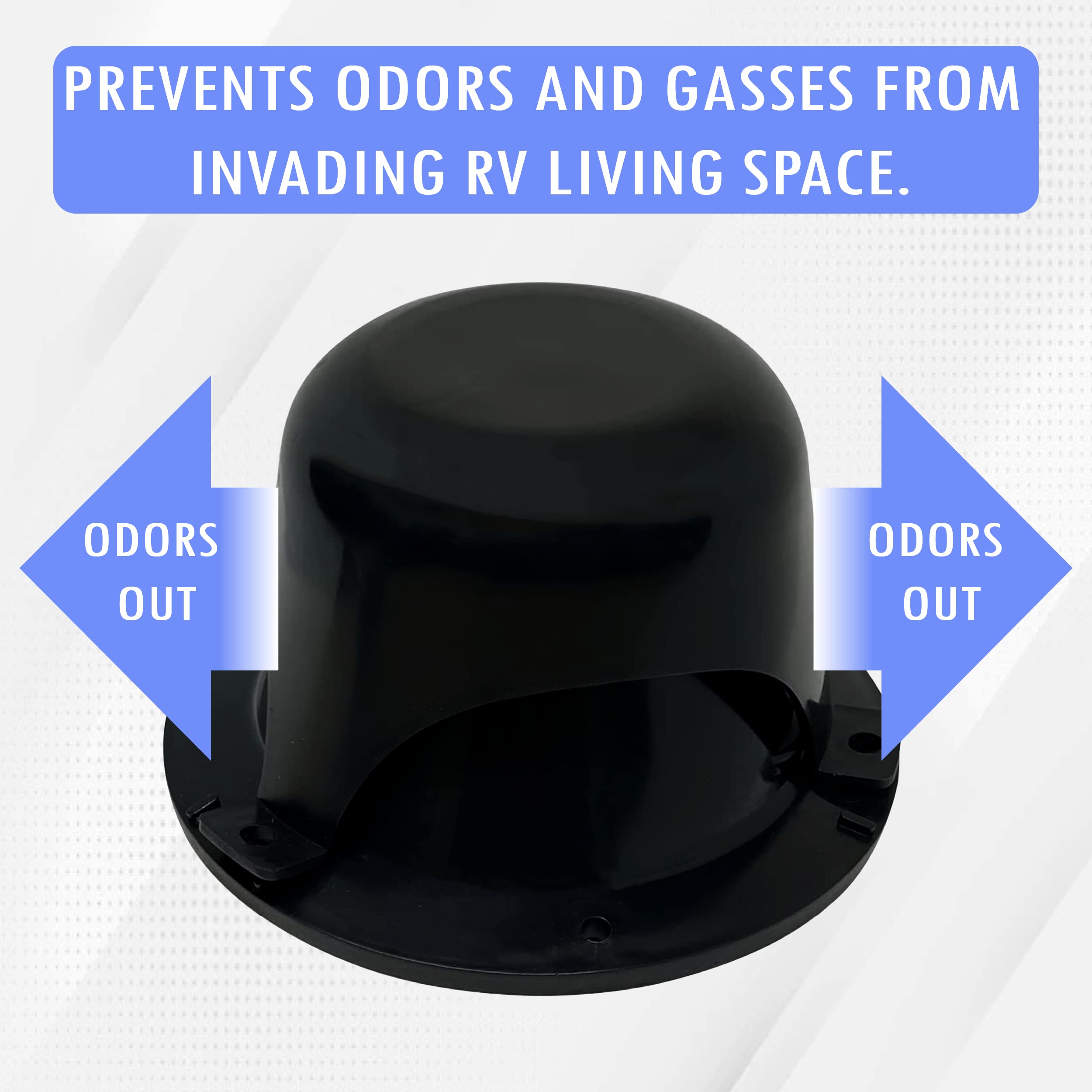 Nu-Set | Rv032-33 Black Rv Roof Vent Caps | Rv Roof Vent Cover | Rv Accessories & Door Hardware (Black)