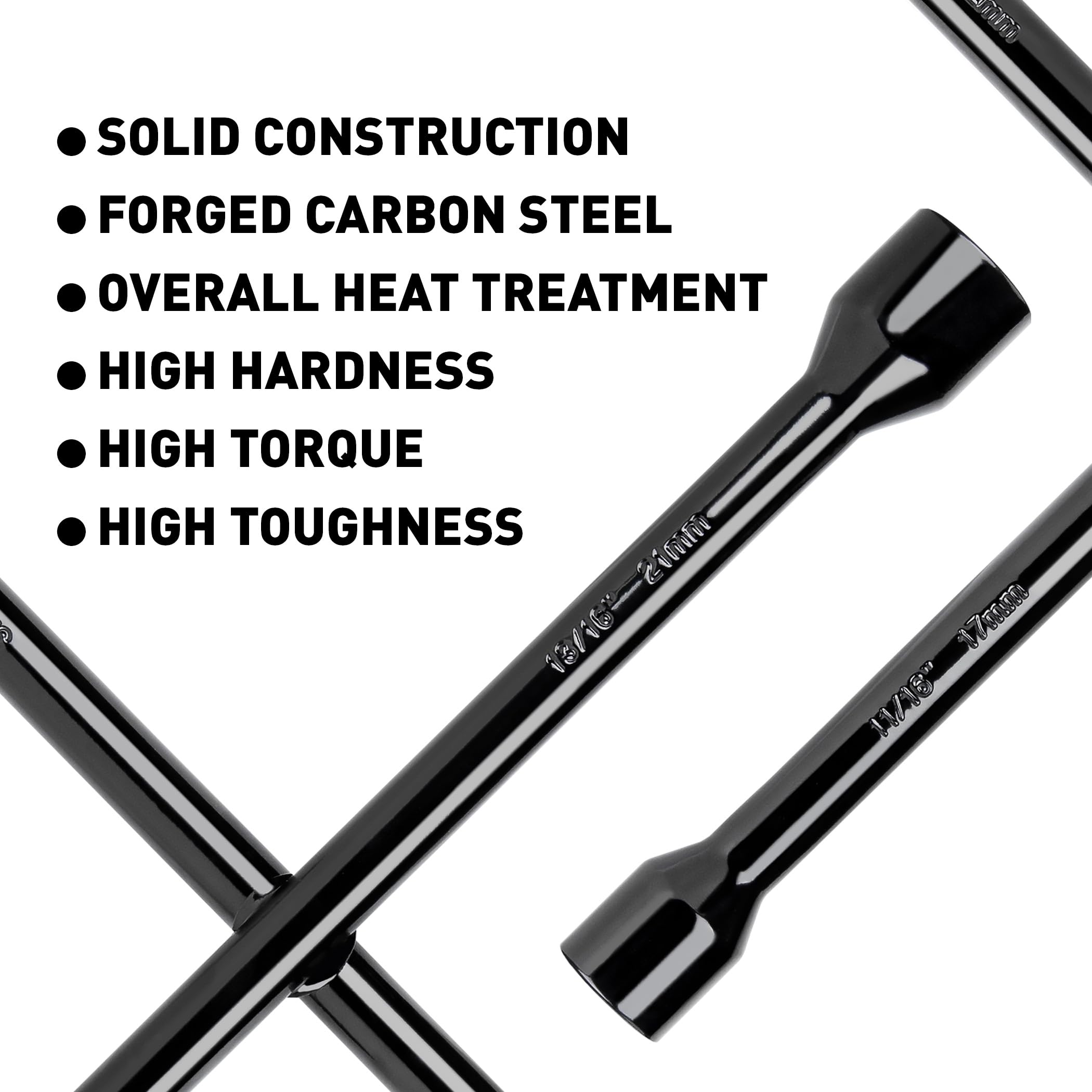CARTMAN 14" Heavy Duty Lug Wrench, Black Carbon Steel, Model CM-LW-14B