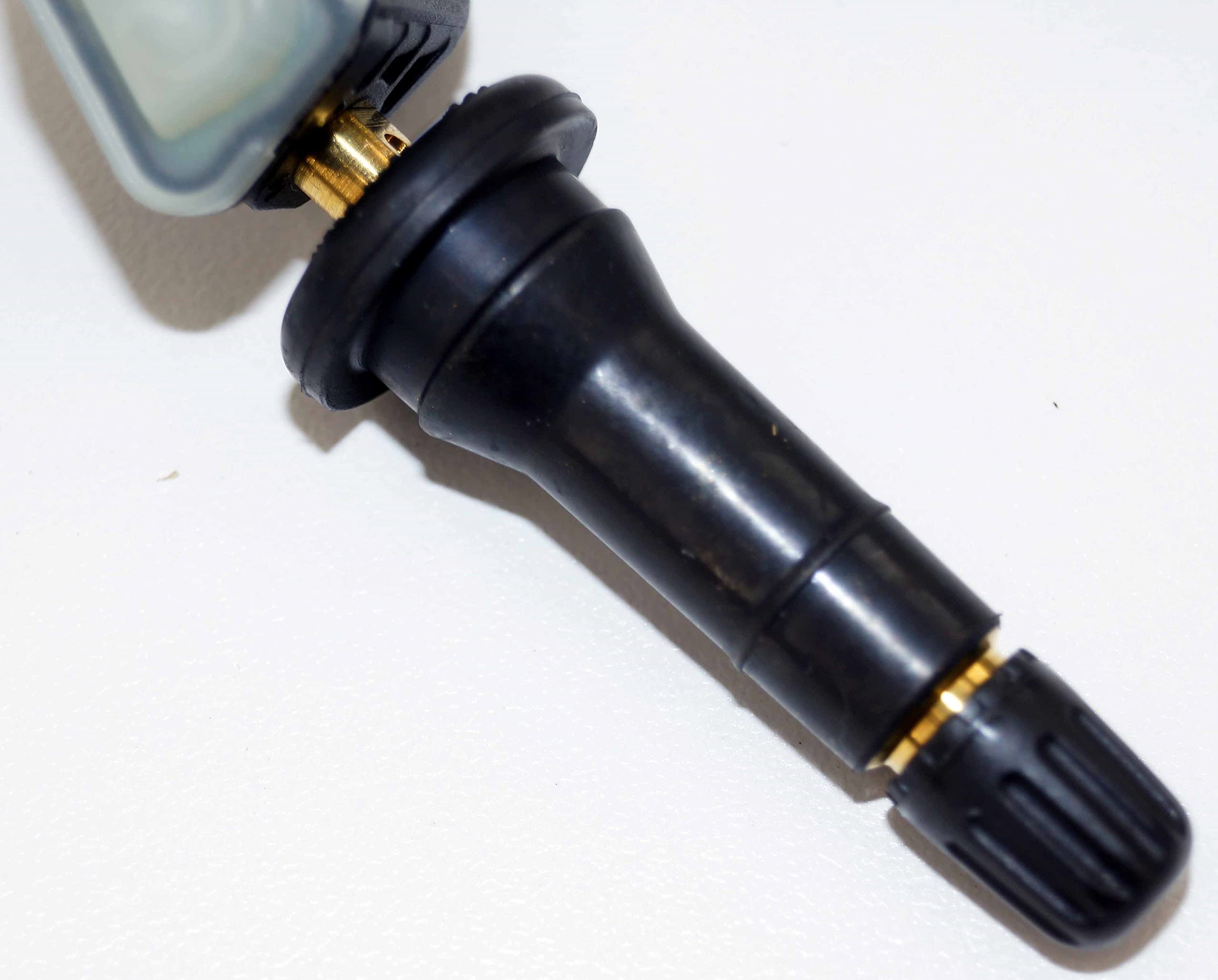 OVERSTOCKDIRECT Schrader TPMS EZ-Sensor® - 12 Pack, Programmable Fixed Angle Snap-in Valve, 314.9 MHz, 315 MHz, 433 MHz, Aluminum/R