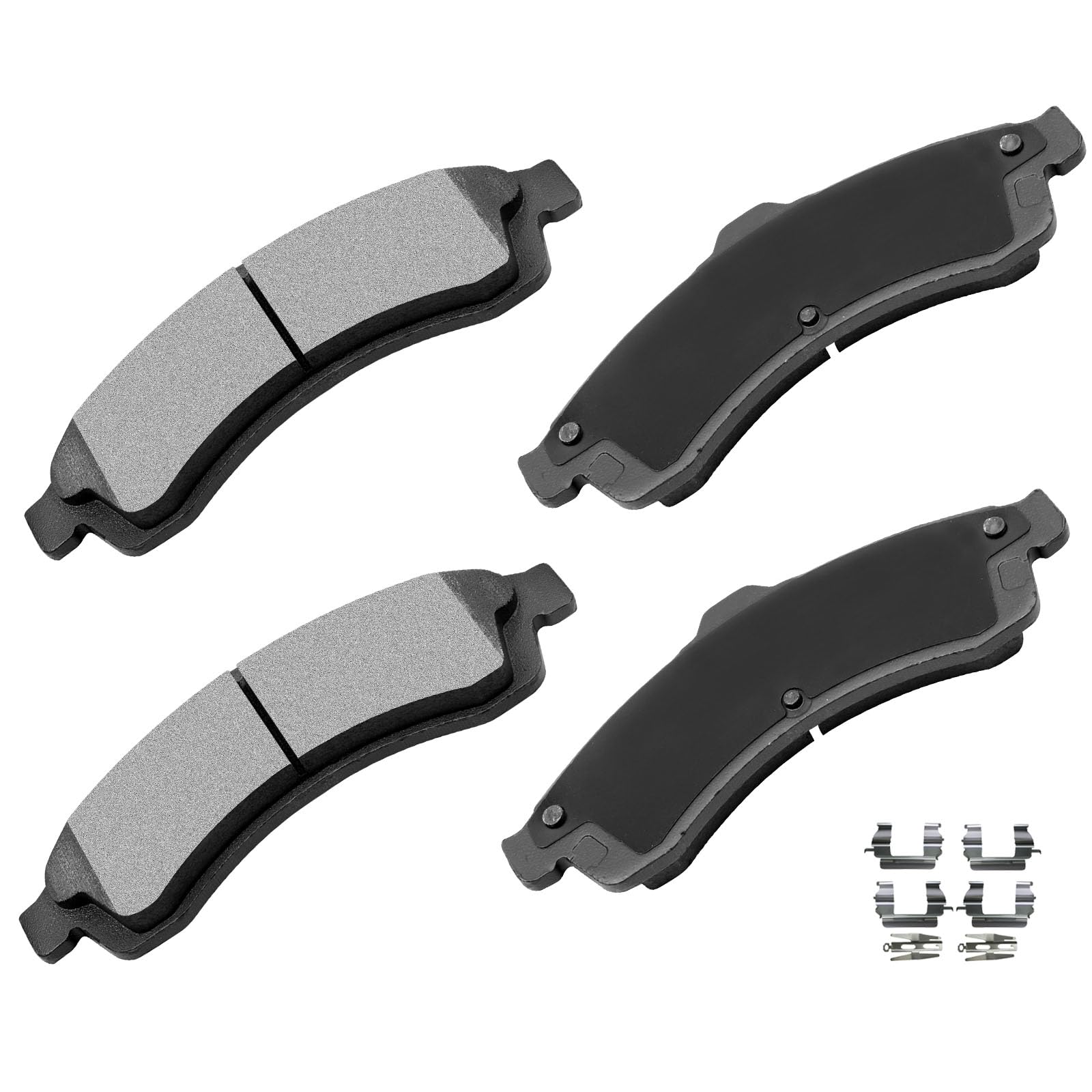 Cciyu D882 Front Semi-Metallic Disc Brake Pads Kit For Buick Rainier For Chevrolet Ssr Trailblazer Trailblazer Ext For Gmc Envoy