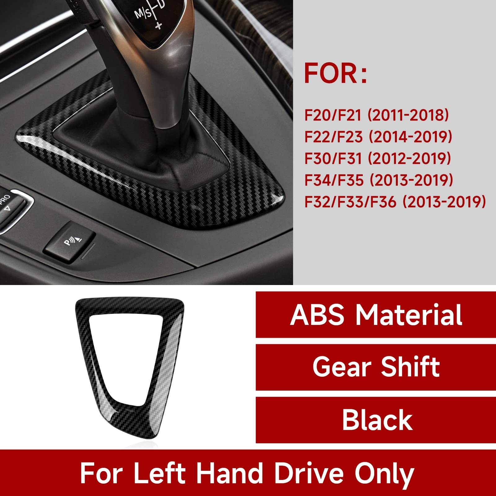 Car Gear Shift Frame Cover Trim Sticker Decals Fit For Bmw F20 F21 F22 F23 F30 F31 F32 F33 F34 F35 F36 Accessories (Style C)