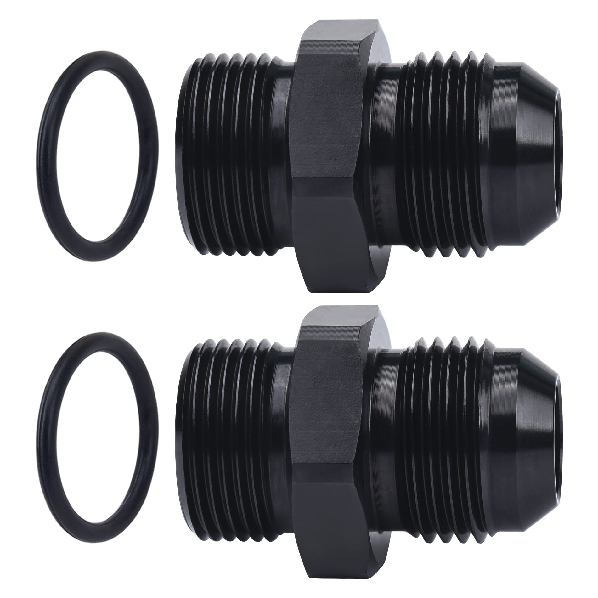 Evil Energy 10An Male Flare To M22 X 1.5Mm Male Metric Fitting Adapter Aluminium Alloy 2Pcs