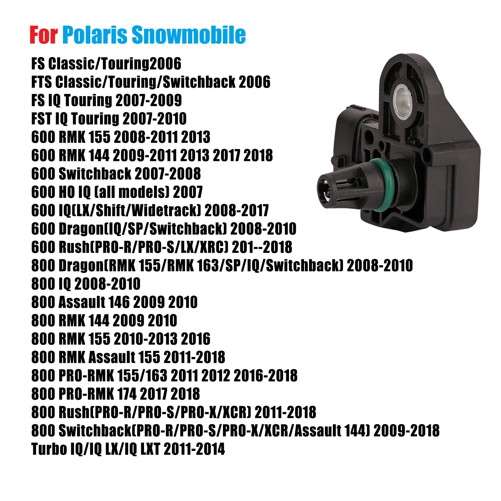MINSTAR T-Map Sensor 2411528 Fits For 2004-2016 Polaris Series 700 800 900 (all models),2014+ 570,General 1000,Ranger 1000,ACE 5