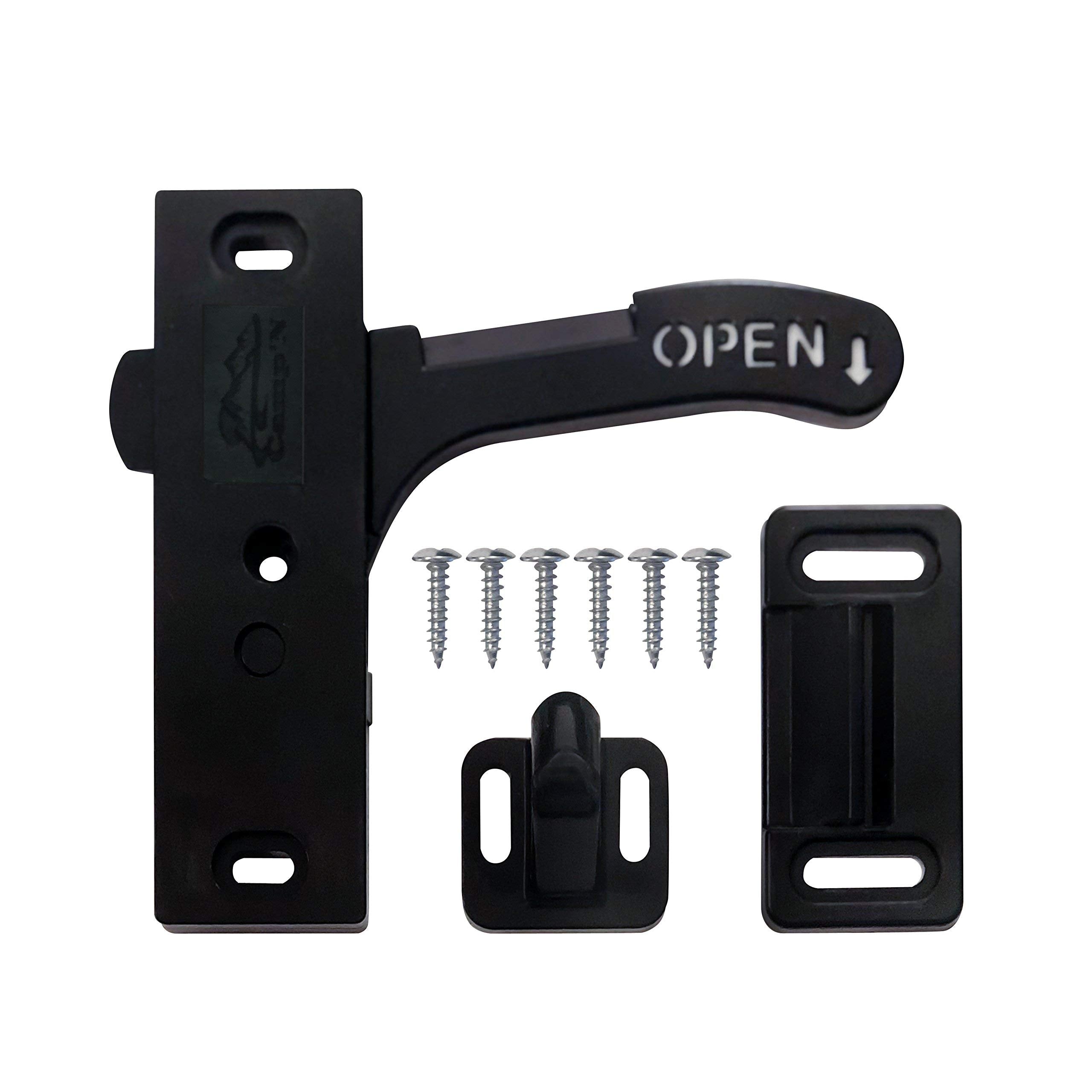 Camp'N - Rv Screen Door Latch (Right Hand) Rv Screen Door Handle Or Camper Door Latch For Motorhome And Travel Trailers, Universal Oem Camper Screen Door Latch
