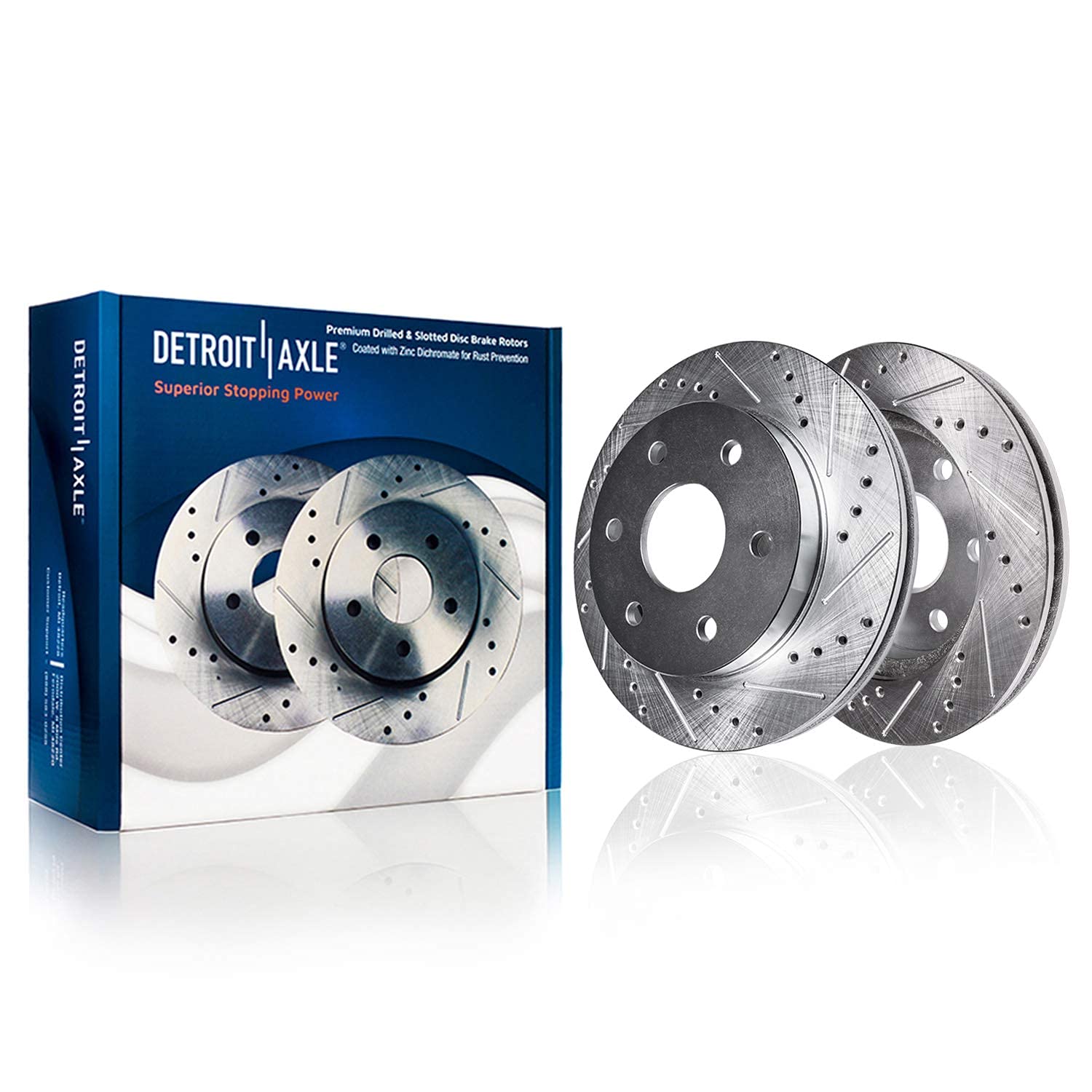Detroit Axle - Brake Kit For Chevy Traverse Gmc Acadia Limited Buick Enclave Saturn Outlook Front And Rear Drilled & Slotted Dis