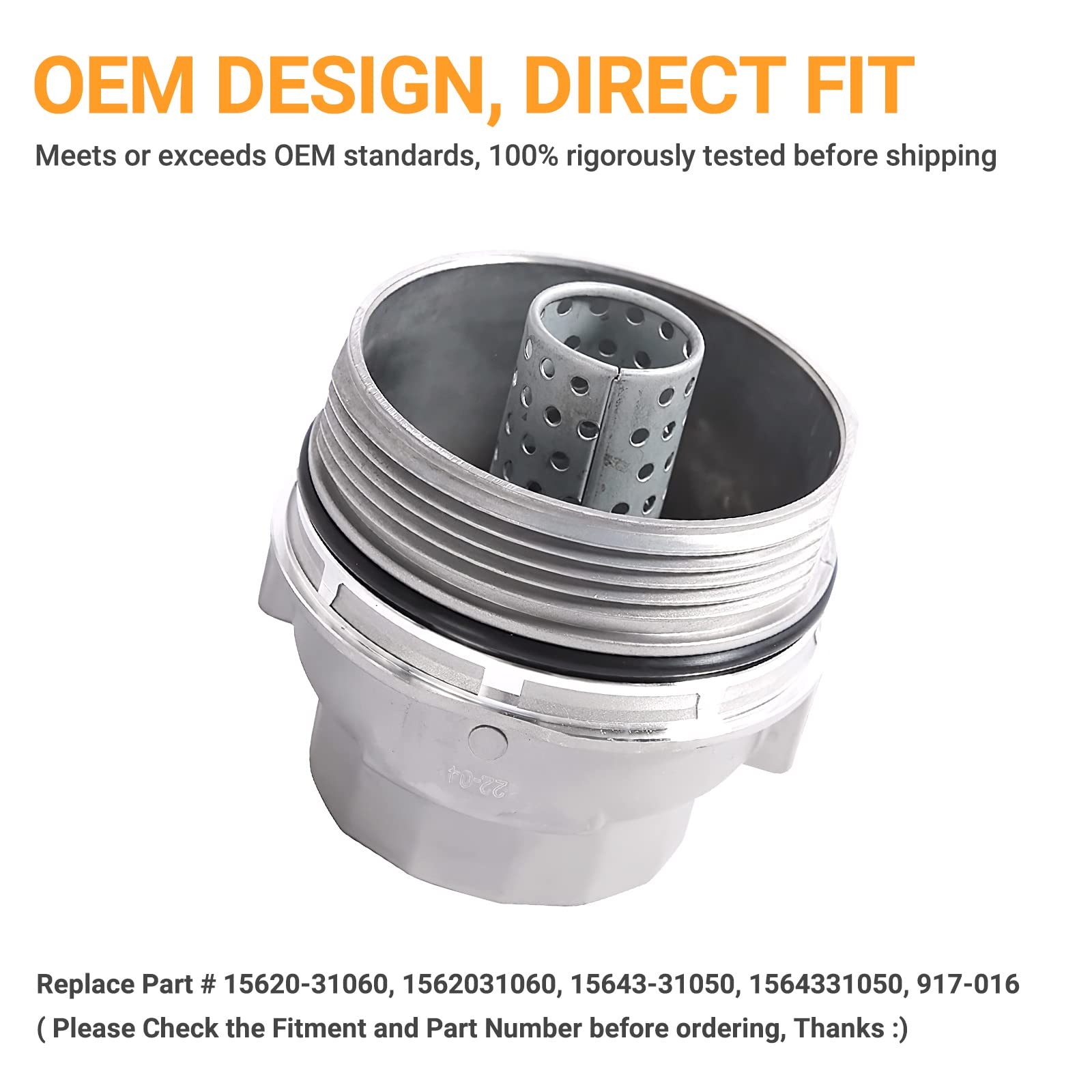 15620-31060 Oil Filter Housing Cap Assembly For Toyota Tundra Rav4 4Runner Camry Highlander Tacoma Avalon Sienna Venza Lexus Rx3