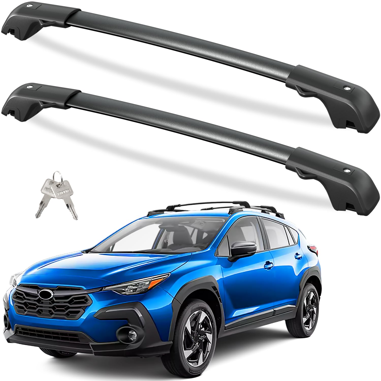 Tuyoung Lockable 220lbs Roof Rack Cross Bars Compatible with Subaru Crosstrek 2024 2025 Limited/Premium/Sport (Not for Wildernes