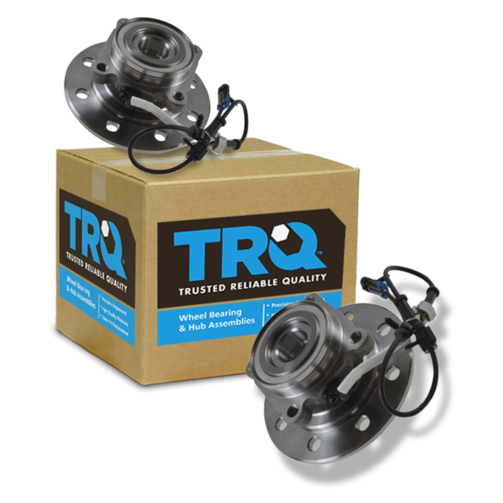 Trq Front Wheel Hub Bearings Assembly Set Compatible With 1996-1999 Chevrolet K1500 1997-1999 K1500 Suburban 1996-2000 K2500 K25