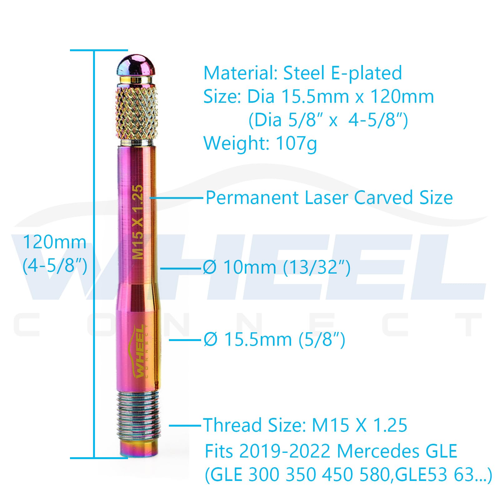 Wheel Connect Wheel Alignment Pin, M15X1.25,Wheel Hanger, Rim Stud Pilot Pin, Tool For Changing Tires On Cars With Lug Bolts For