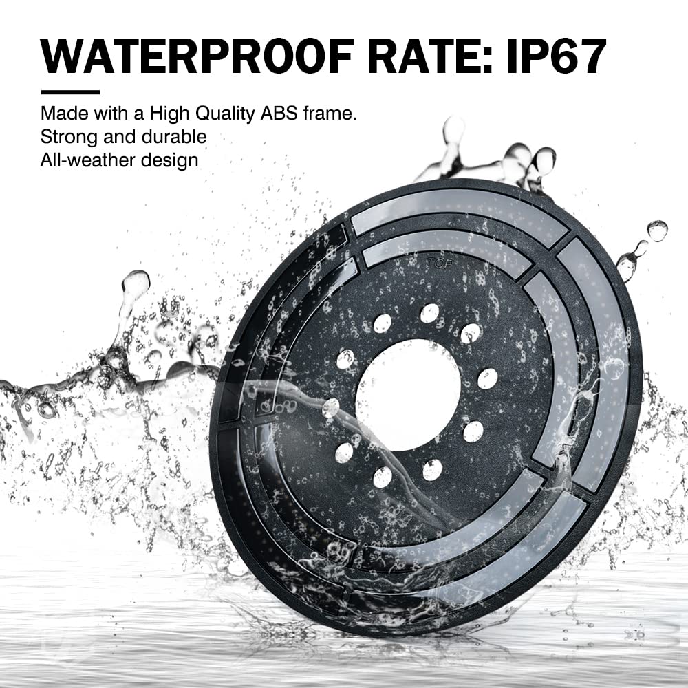 Xprite 14'' Spare Tire Brake Light Compatible With 2018+ Jeep Wrangler Jl/Jlu, Plug & Play, 3Rd Led Rear Wheel Lights Third Tail