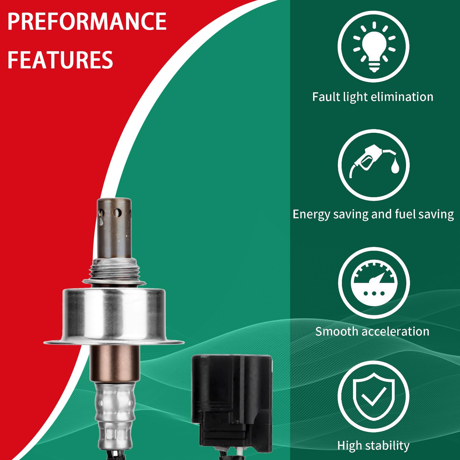 Necatuo 234-9124 Upstream O2 Oxygen Sensor Heated Air Fuel Ratio Compatible With Honda Civic 2007-2011 1.8L L4 For 36531-Rna-003