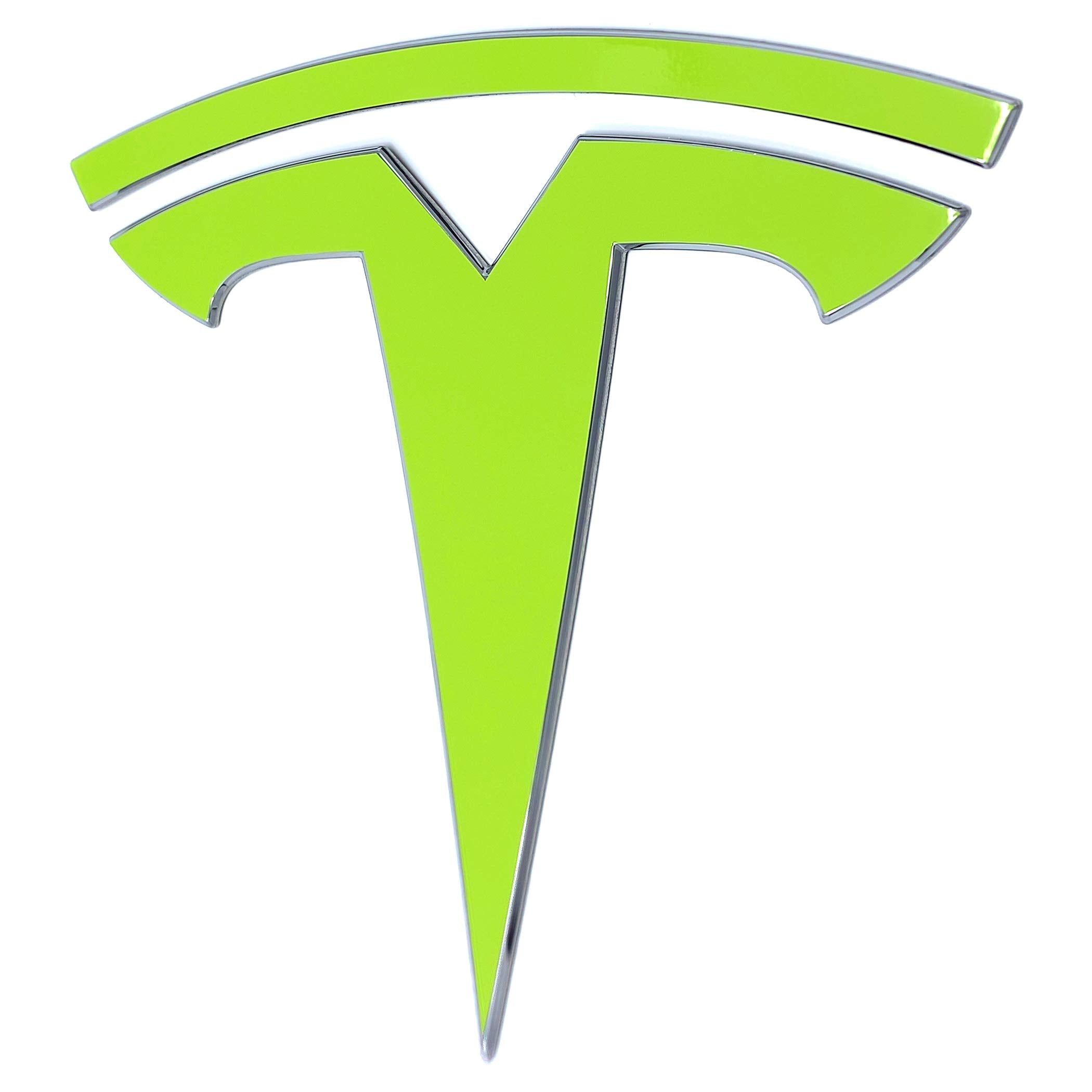 Custom Cut Graphics Tesla Model Y 4-pc Decal Wrap, Gloss Lime Green, Vinyl, Y-FRUNK/TRUNK