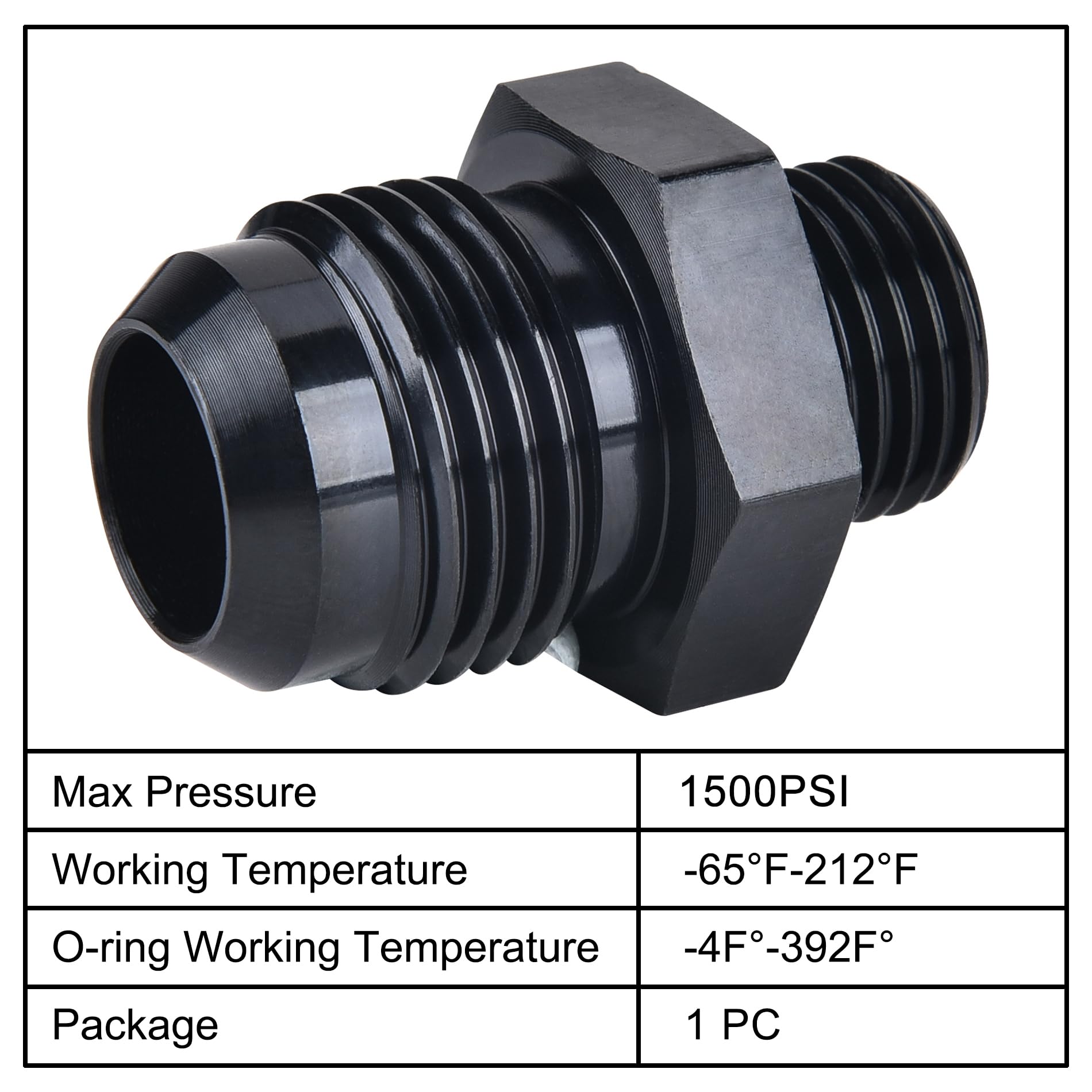 Evil Energy 8An Flare To An6 Orb Male O-Ring Fitting Adapter
