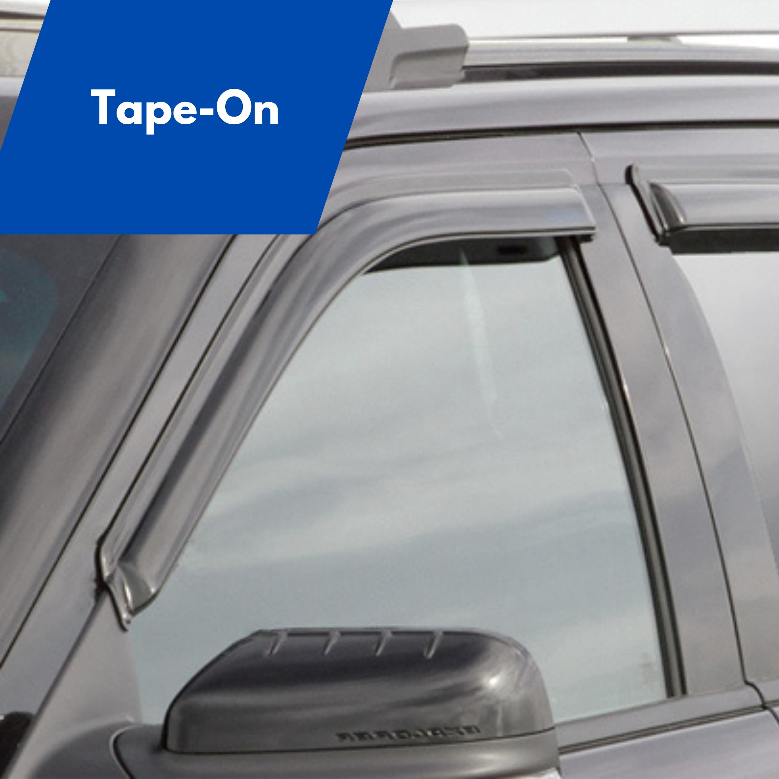 Ig Window Visor For Toyota Hilux Double Cab 2016-2023, Rain Guard Tape-On Extra Durable Sun Wind Side Vent Window Deflector Muge