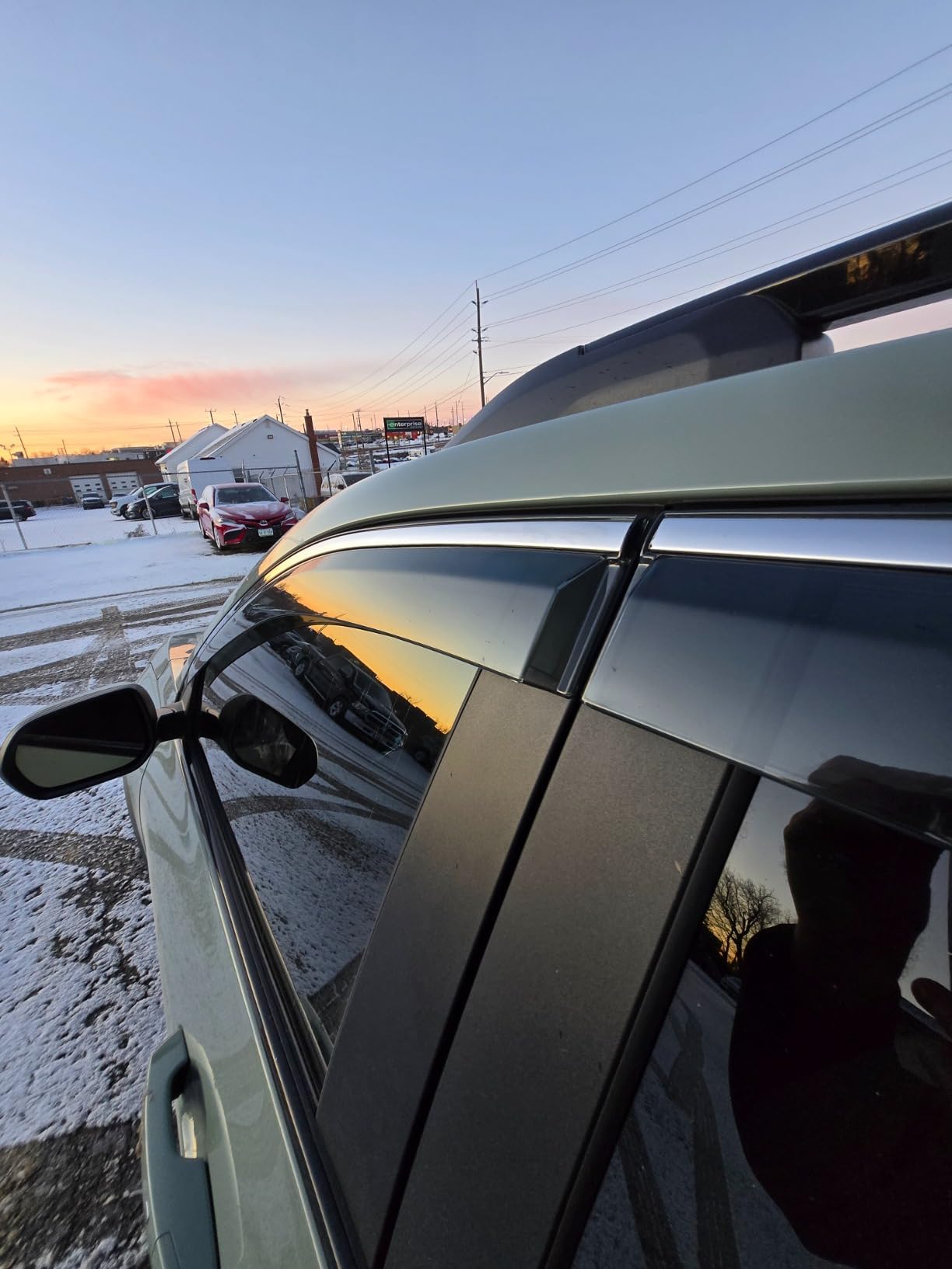 Vesul Window Deflectors for 2025-2026 Chevy Equinox, OEM-Style Rain Guards, Smoke Gray, No-Drill Installation, 304 Stainless Steel Trim