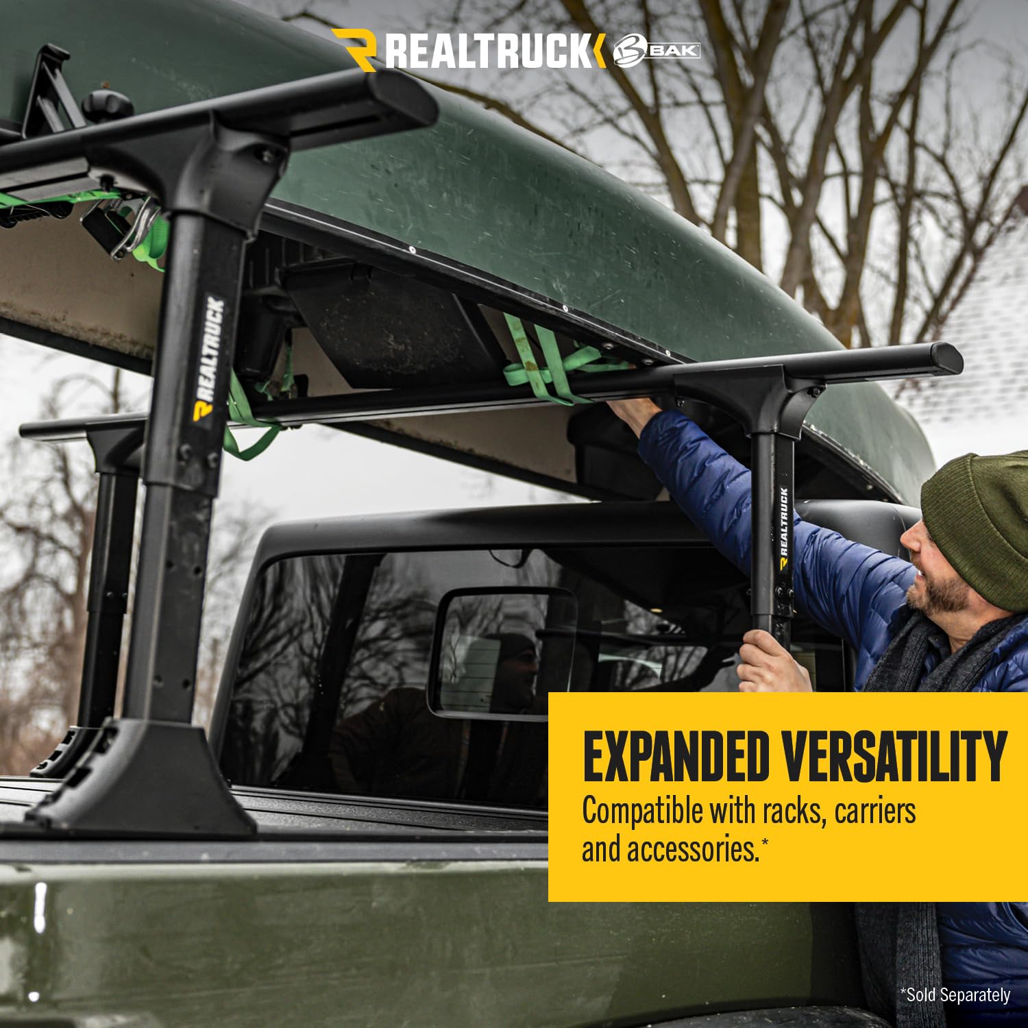 Realtruck Bak Mx4 Ts Hard Folding Truck Bed Tonneau Cover | 449339Ts | Fits 2021-2025 Ford F-150 (Including 2022+ Lightning) 5'