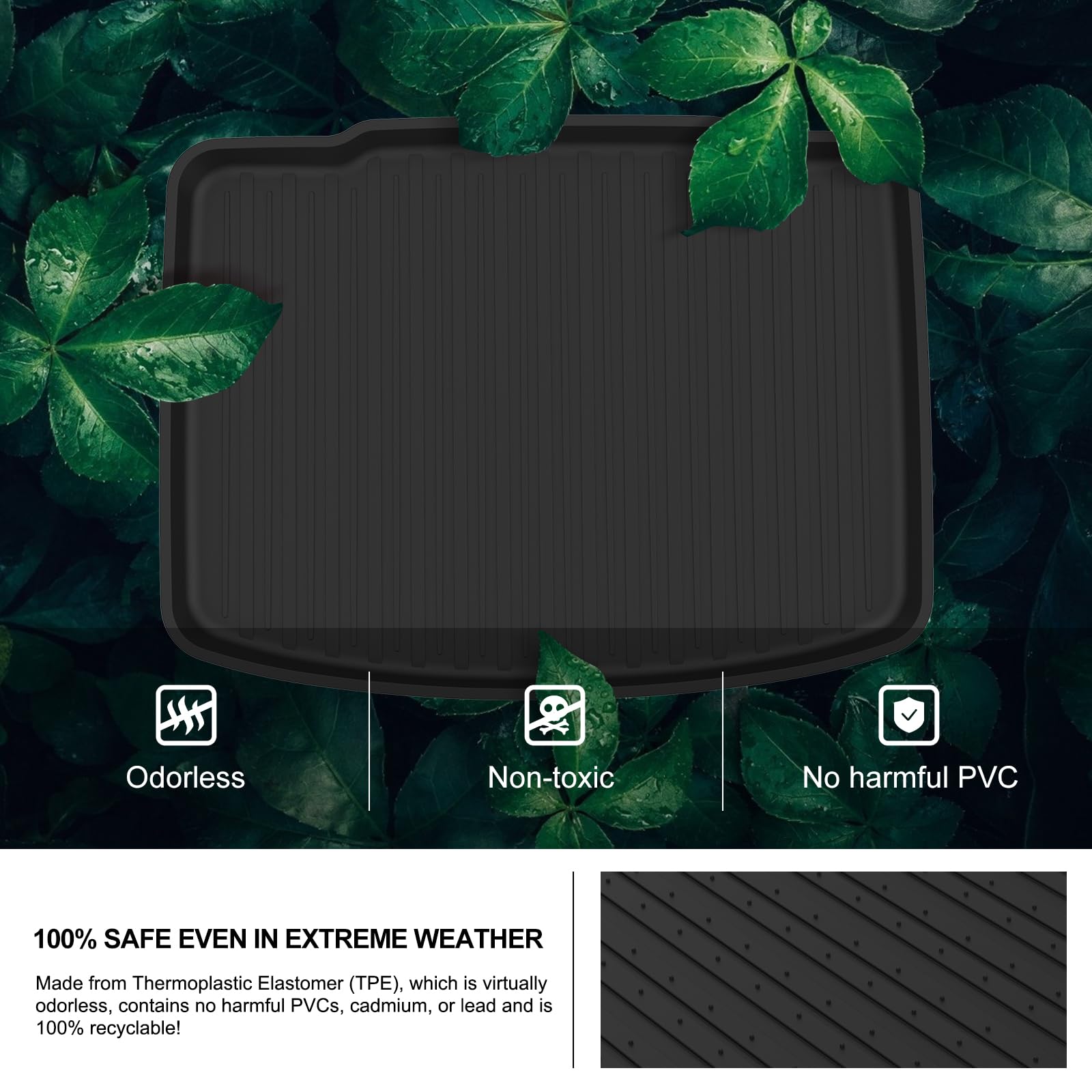Kiwi Master Cargo Trunk Mat For 2017-2022 Honda Cr-V All Weather Trunk Liner Tpe Slush Mats Black - Factory Cargo Deck Must Be I