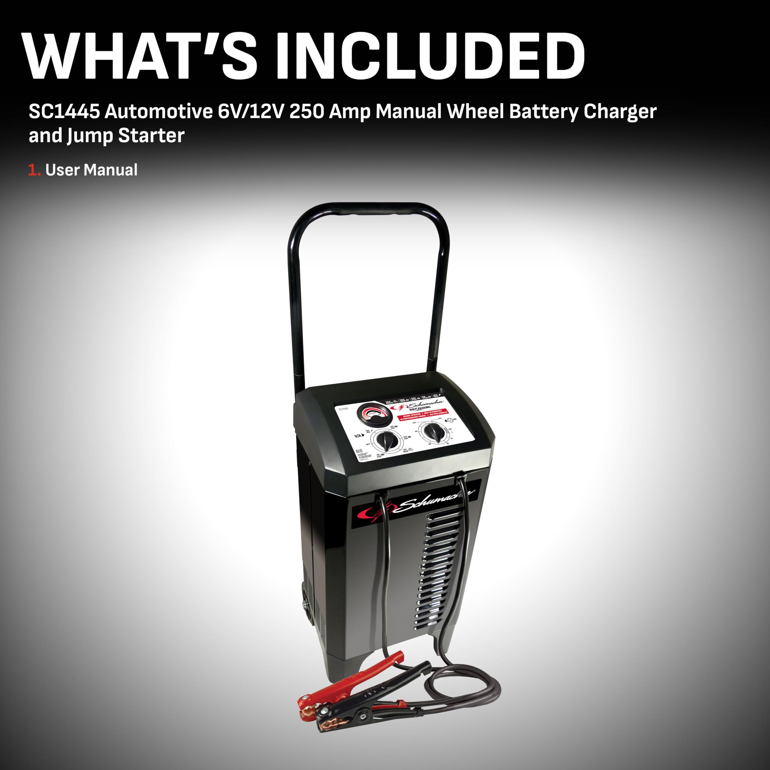 Schumacher Electric SC1445 Battery Charger & Jump Starter, 250 Amps, 6V/12V, for Cars, SUVs, Trucks & Boats