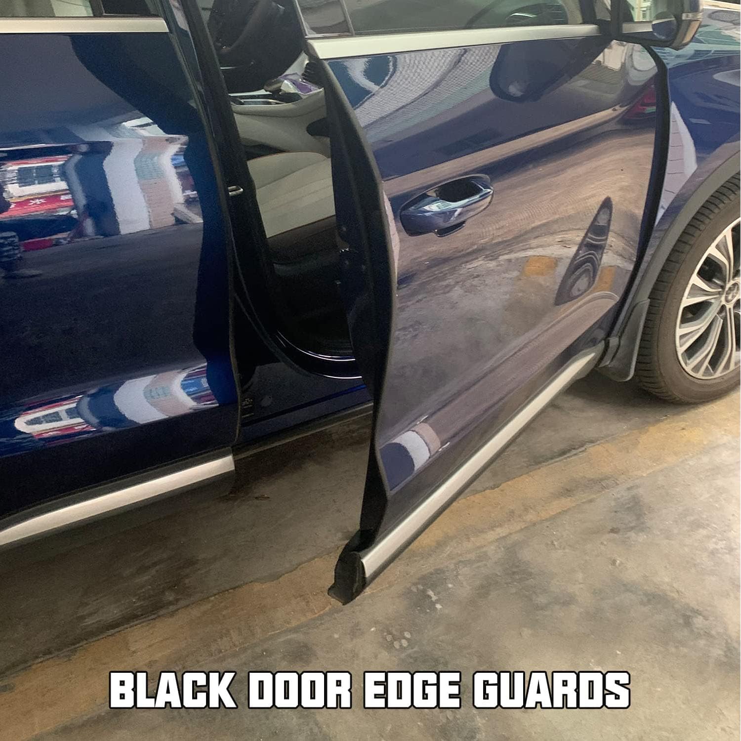 Winunite 16.4Ft(5M) Car Door Edge Guards Black, Fit Most Vehicles, Self-Adhesive Pvc, Fade-Resistant, U-Shaped Automotive Trim C
