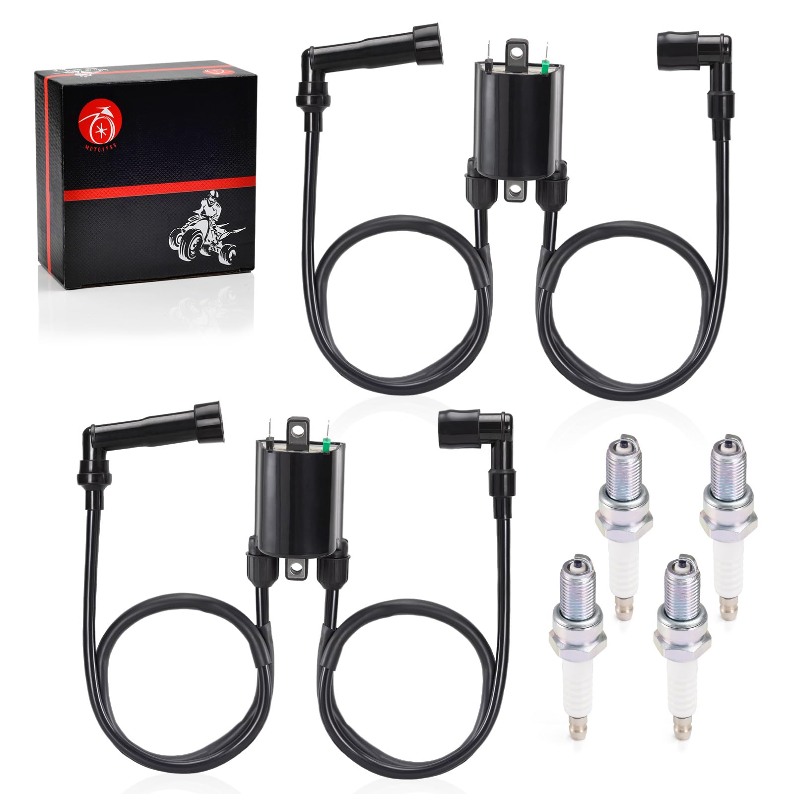 Ignition Coil & Spark plug for Kawasaki VN1500 Vulcan 1500 1996-2008