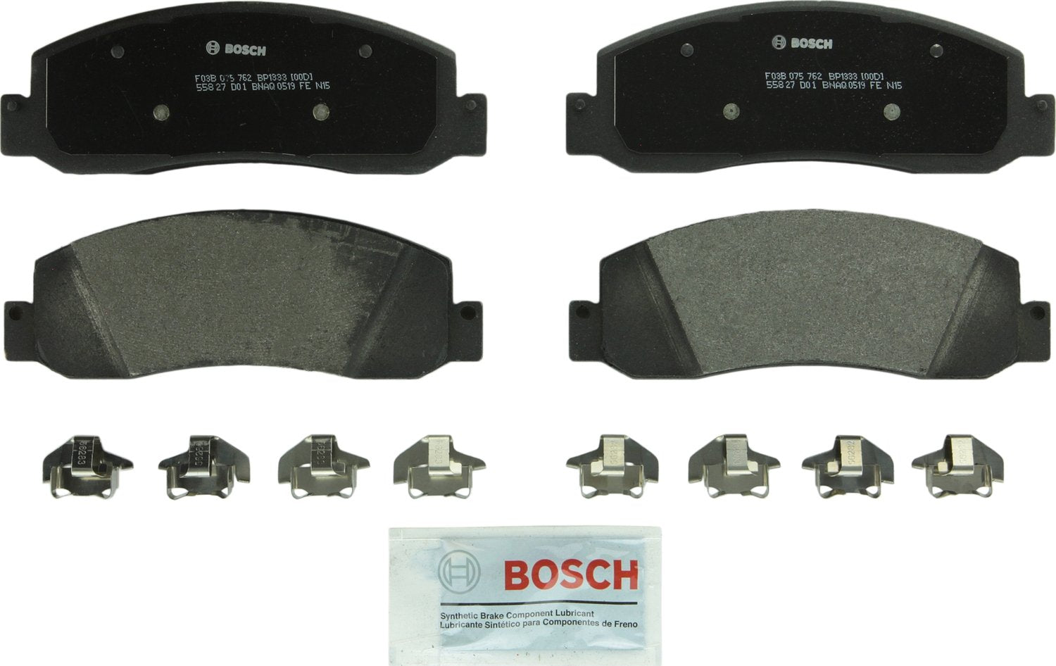 BOSCH BP1333 QuietCast Premium Semi-Metallic Disc Brake Pad Set - Compatible with Select Ford F-250 Super Duty, F-350 Super Duty
