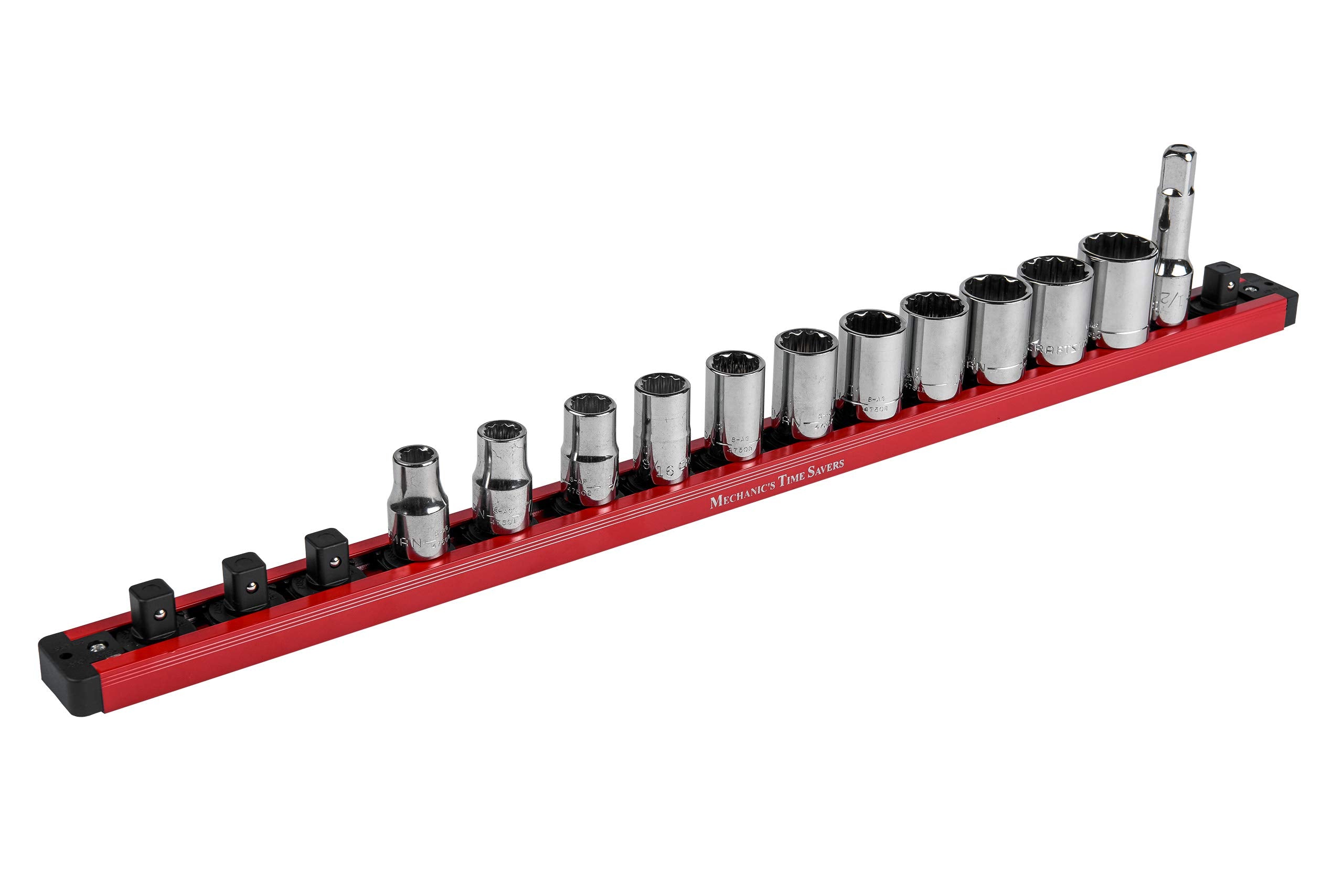 Mechanics Time Savers Lock-A-Socket Tool Organizer: Magnetic Locking Socket Rack, 1/2 Drive Sockets