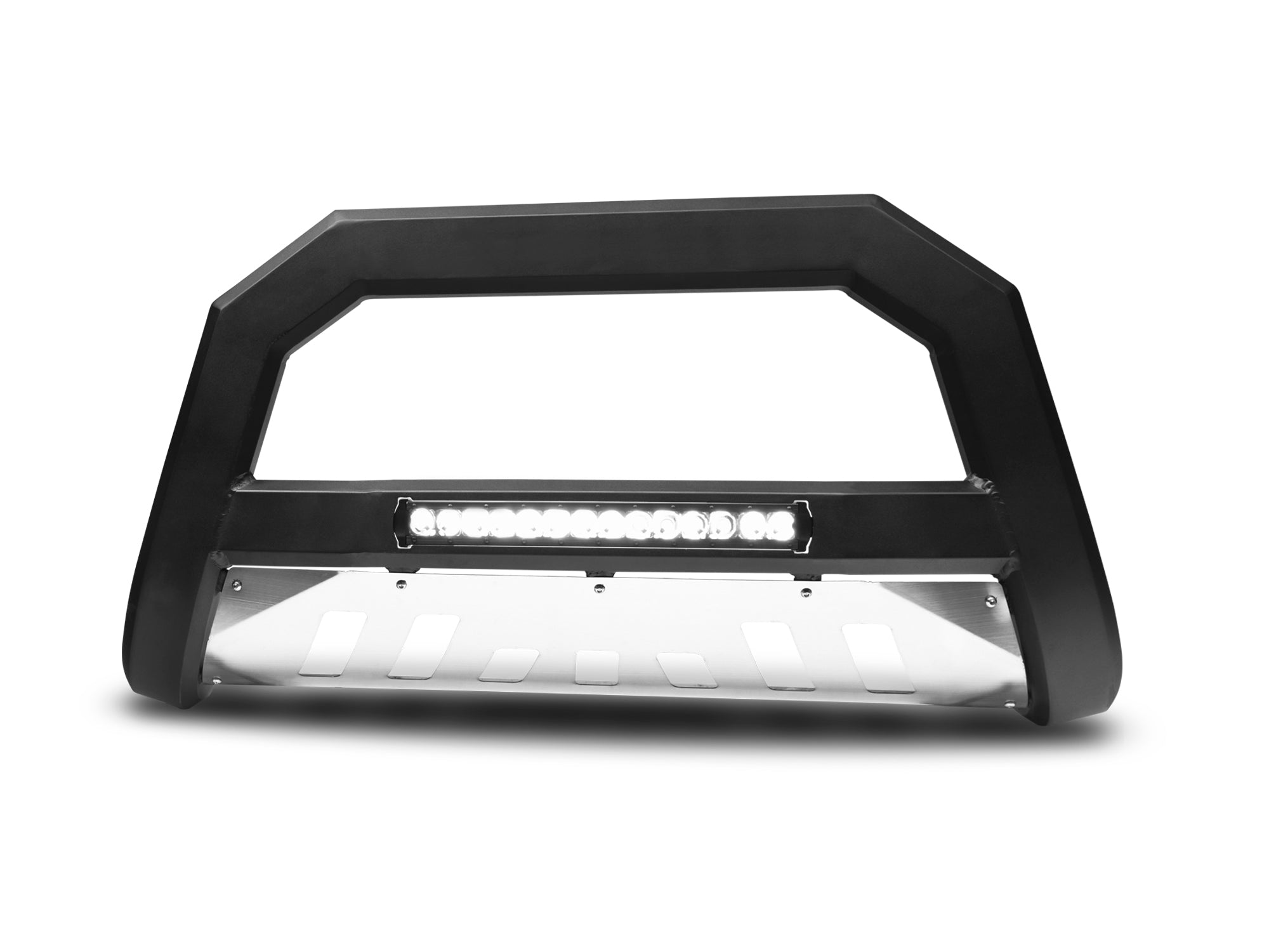 Armordillo 2011-2018 Toyota Sienna Ar Series Bull Bar W/Led - Matte Black W/Aluminum Skid Plate