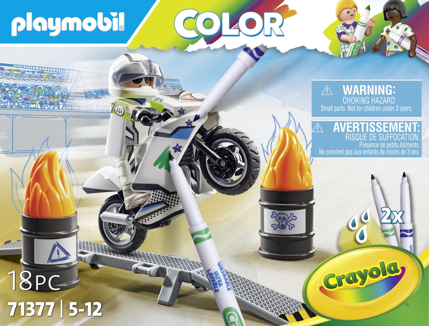 Playmobil Motorbike Model 71372 - White Plastic Toy for Kids