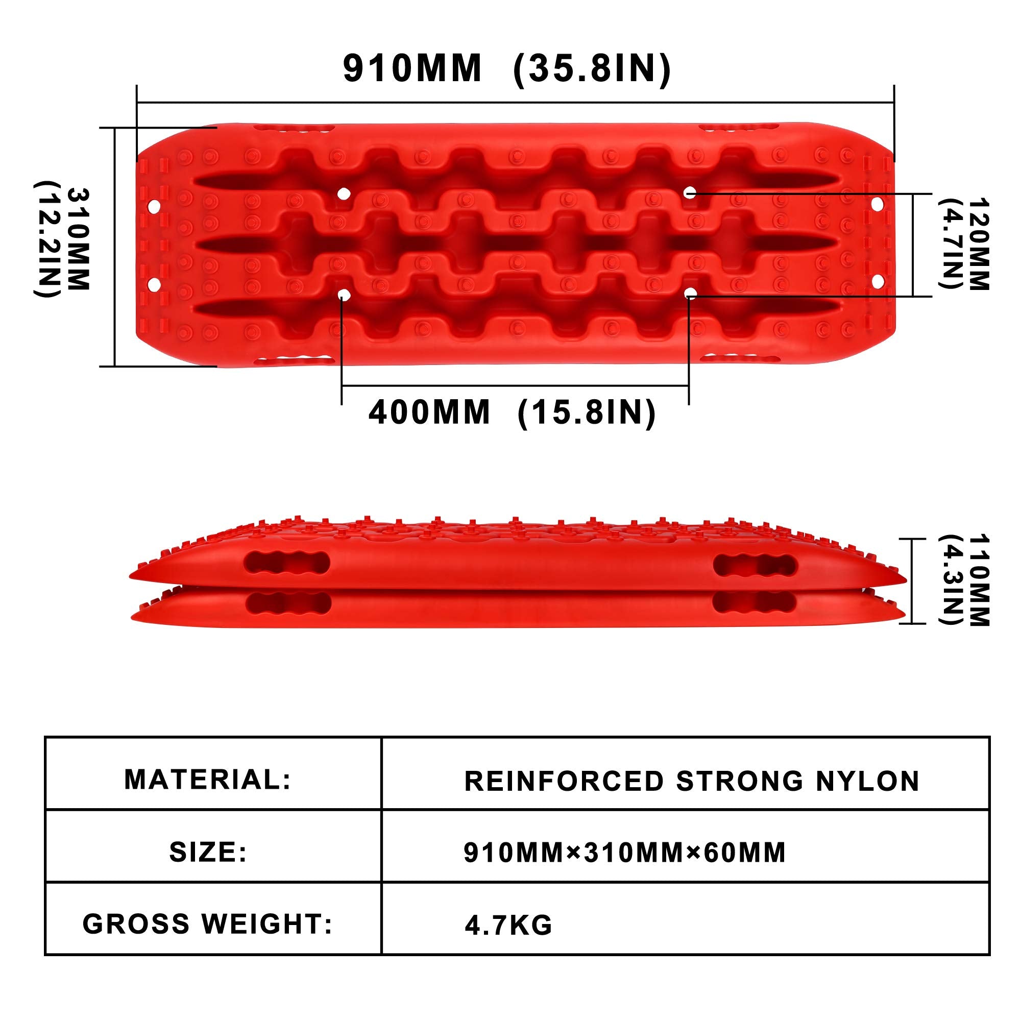 Xpv Auto New Recovery Traction Tracks Tire Ladder For Sand Snow Mud 4Wd Recovery Traction Tracks Mat For 4X4 Offroad Sand Snow M