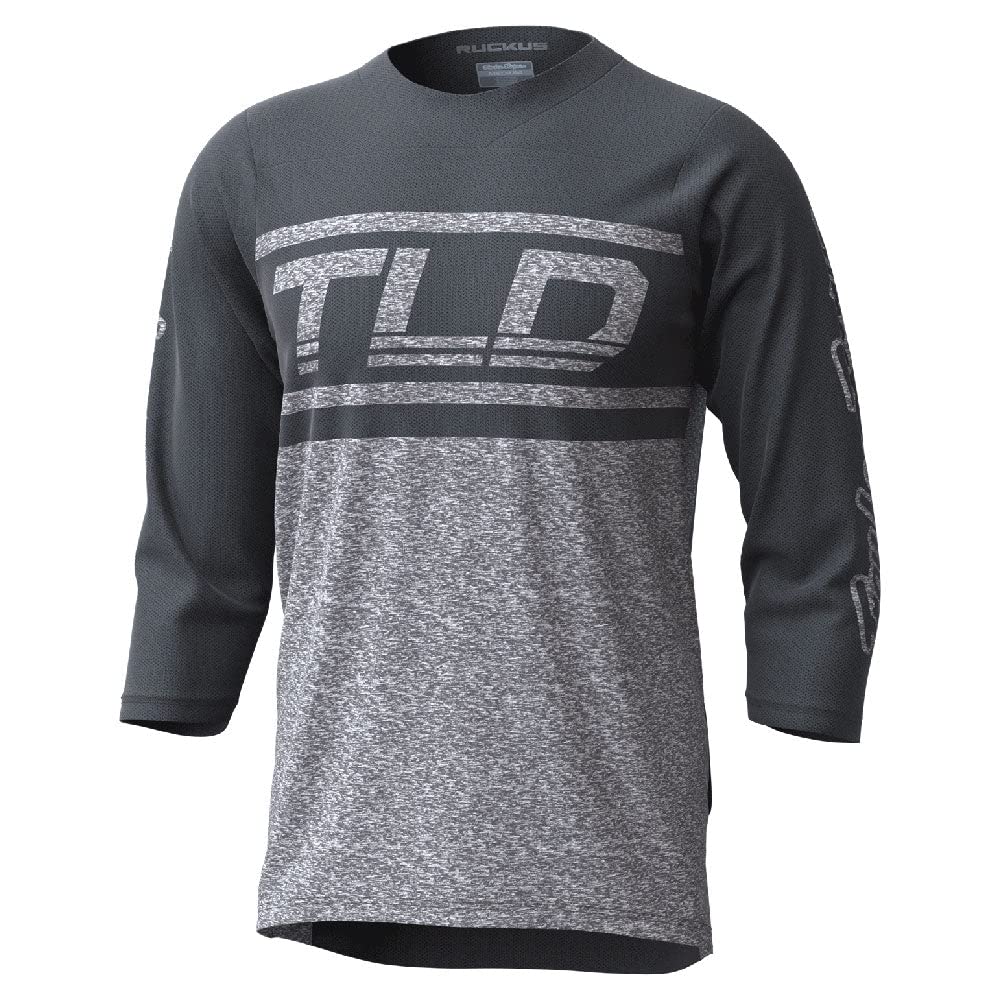Troy Lee Designs Cycling MTB Bicycle Mountain Bike Jersey for Men, Jersey (Gray/Gray Heather, Small)