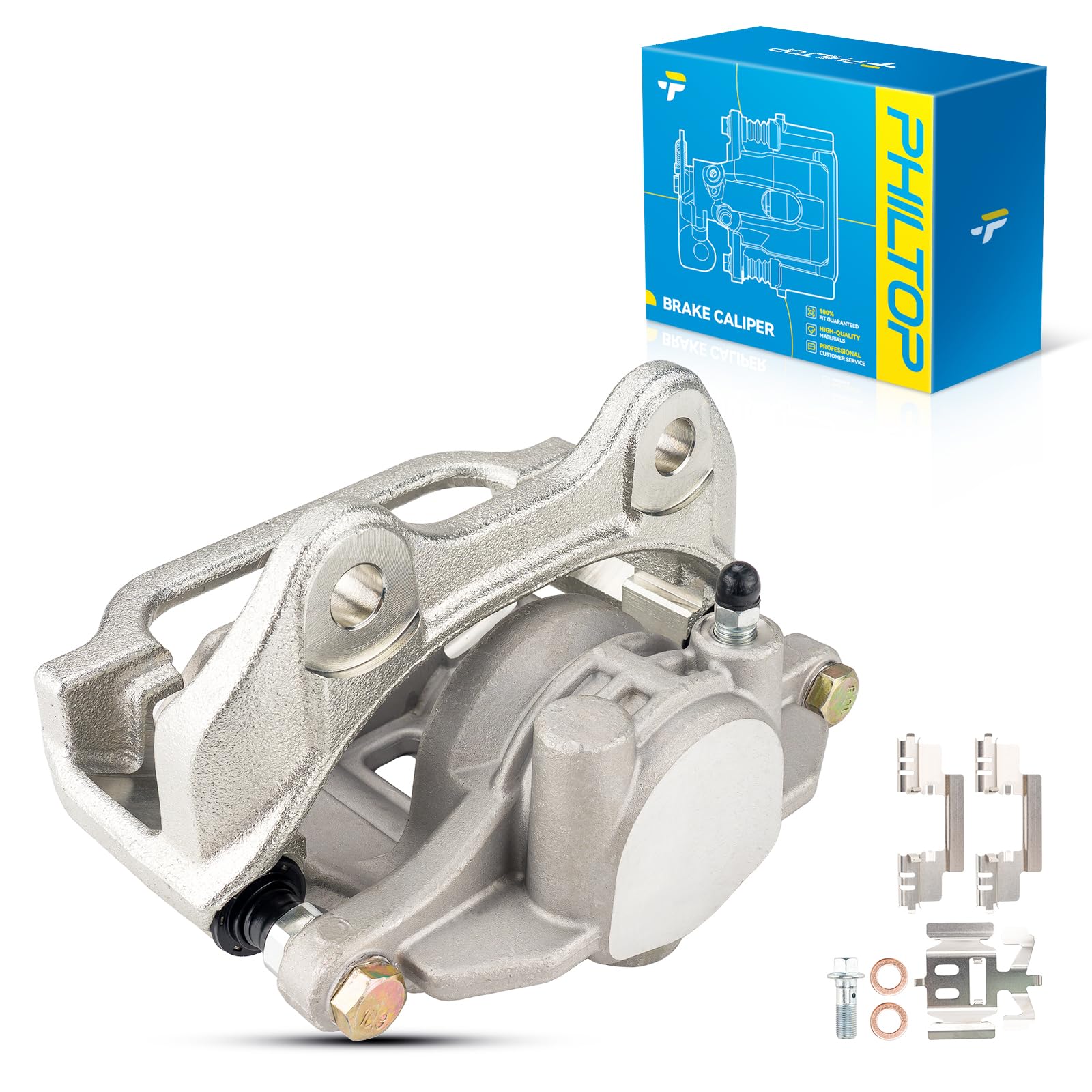 PHILTOP Rear Left Disc Brake Caliper Assembly Replacement For Chevrolet GMC Cadillac for 2003-2004,2006 Silverado 1500 / Sierra 