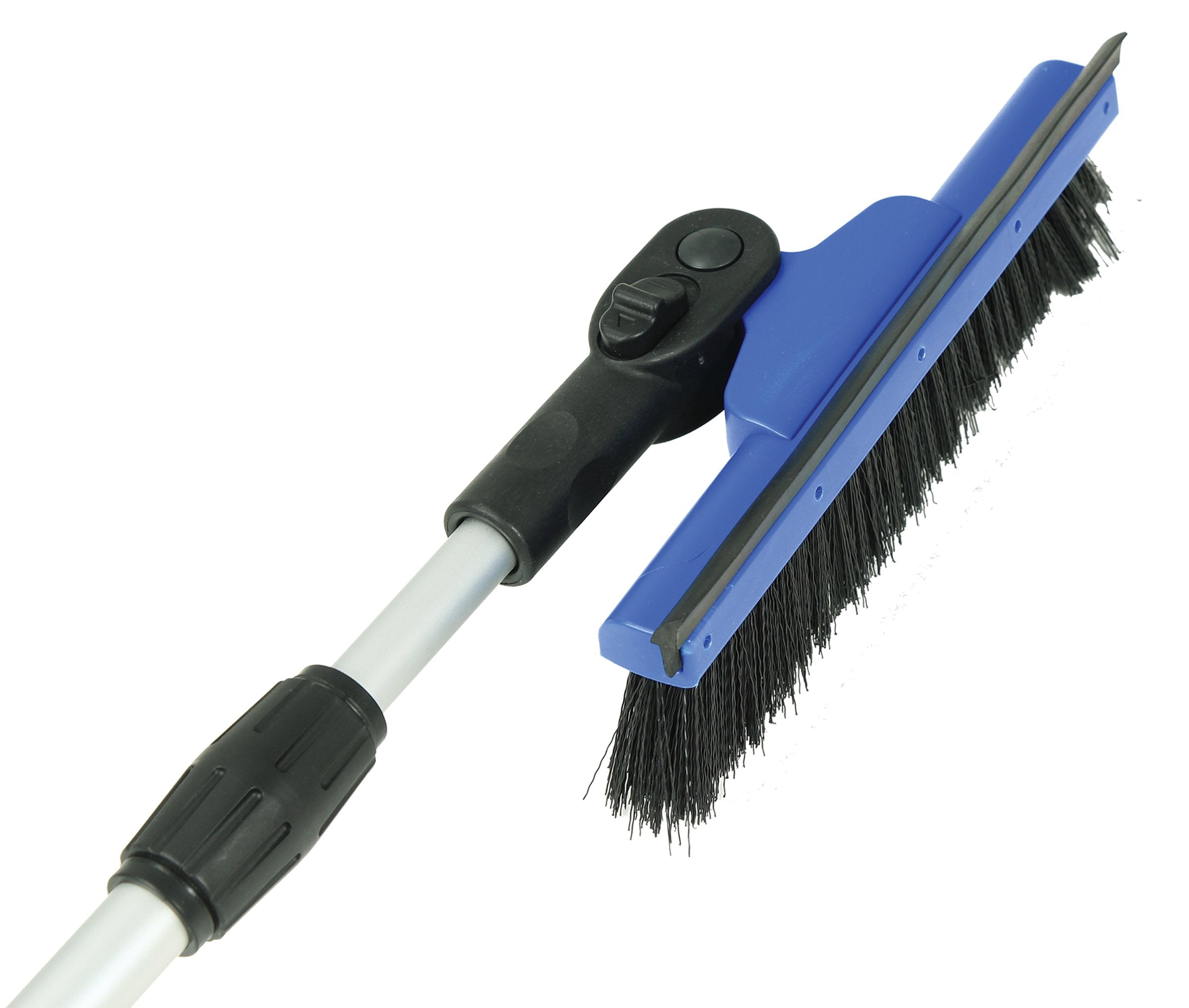 Mallory 580-EP Mini Telescoping 35'' Pivoting Dual Head with Squeegee and Integrated Ice Scraper (Colors may vary)