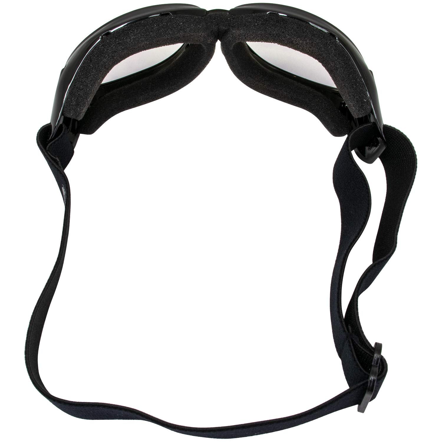 Global Vision Eliminator Dirt Bike Padded Motorcycle Riding Goggles for Men and Women (Black Frame/Smoke Lens) (Clear)