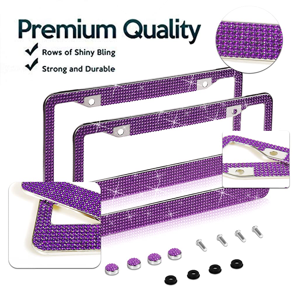 2 Pack Bling License Plate Frame