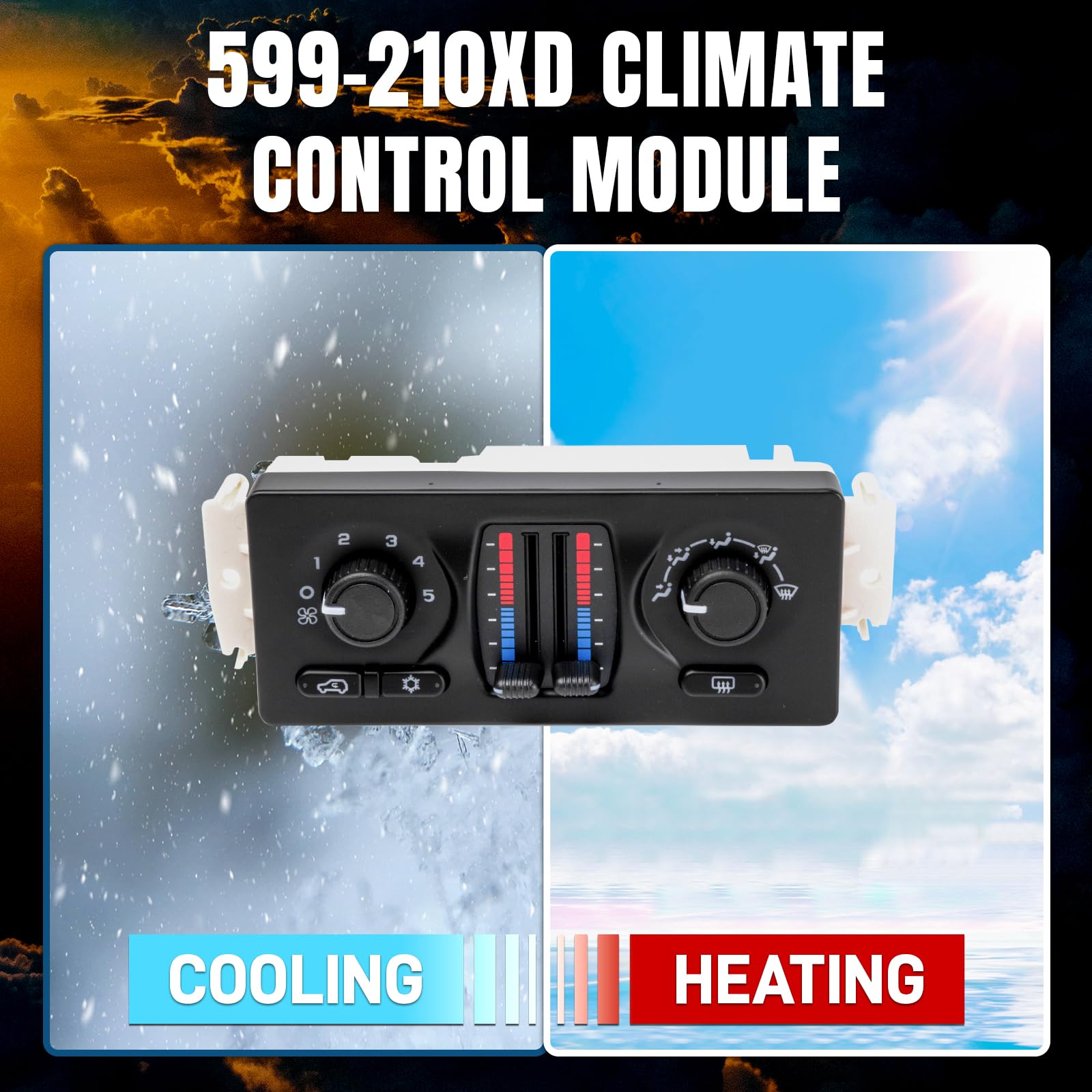 599-210XD AC Climate Control Panel Compatible With 2002-2009 Chevy GMC Buick Cadillac Isuzu Saab, Fir for Silverado Avalanche Su