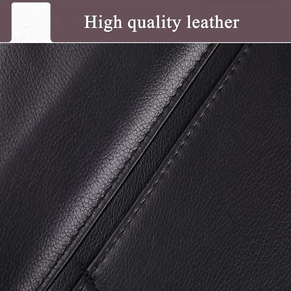 Sanmitti 2 Pack Pu Leather Premium Car Seatback Organizer Travel Accessories Kick Mats Back Seat Protector And Cup Holder Holder