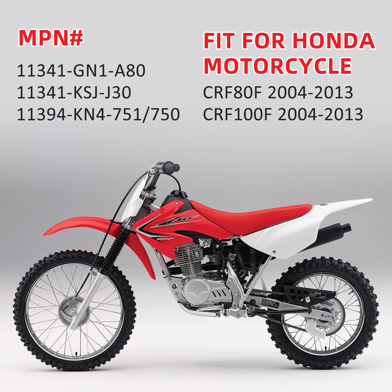 Left Crankcase Cover Gasket for Honda CRF100 CRF 80 CRF100F CRF80F 2004-2013, Stator Flywheel Cover and Gasket MPN# 11341-GN1-A8