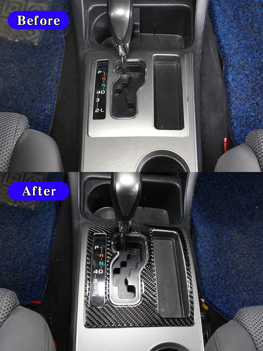 Taruisixt For Toyota Tacoma 2011-2015 Real Carbon Fiber Car Center Control Gear Shift Base Decorative Panel Cover Protection Car Interior Accessories
