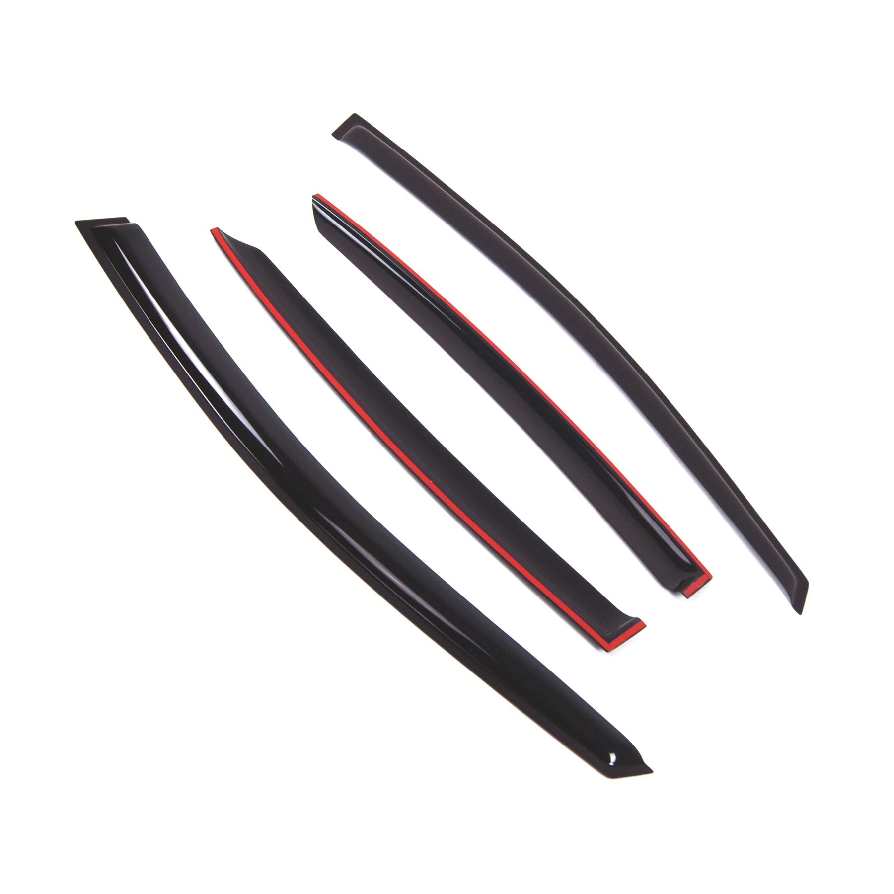 Tuningpros Window Visor Compatible With 2014-2016 Kia Forte Sedan, Dgwv2-771 Outside Mount Deflector Rain Guard Dark Smoke, 4 Pc