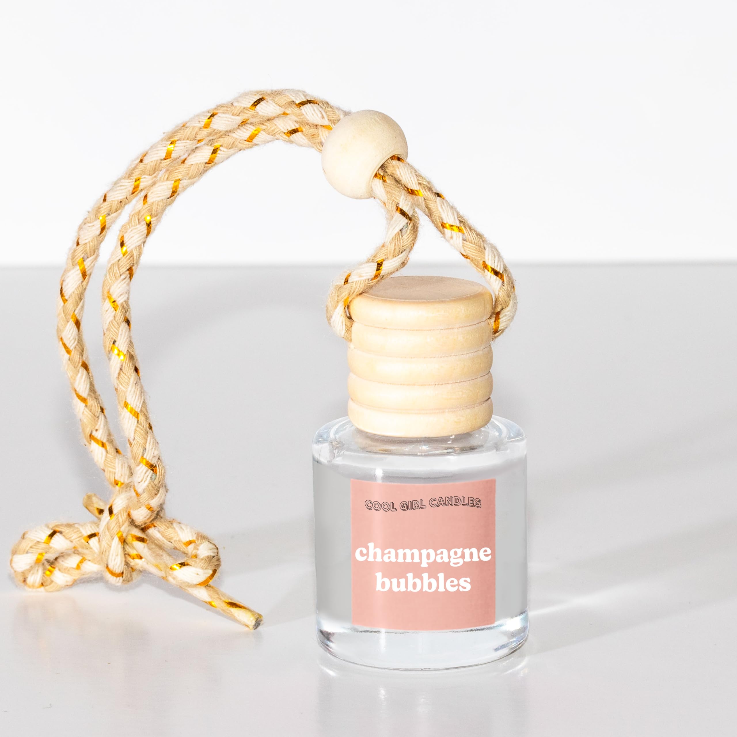 Coolgirlcandles Champagne Bubbles Car Air Hanging Fragrance Oil Diffuser Car Air Freshener Diffuser For Essential Oils, Scents A