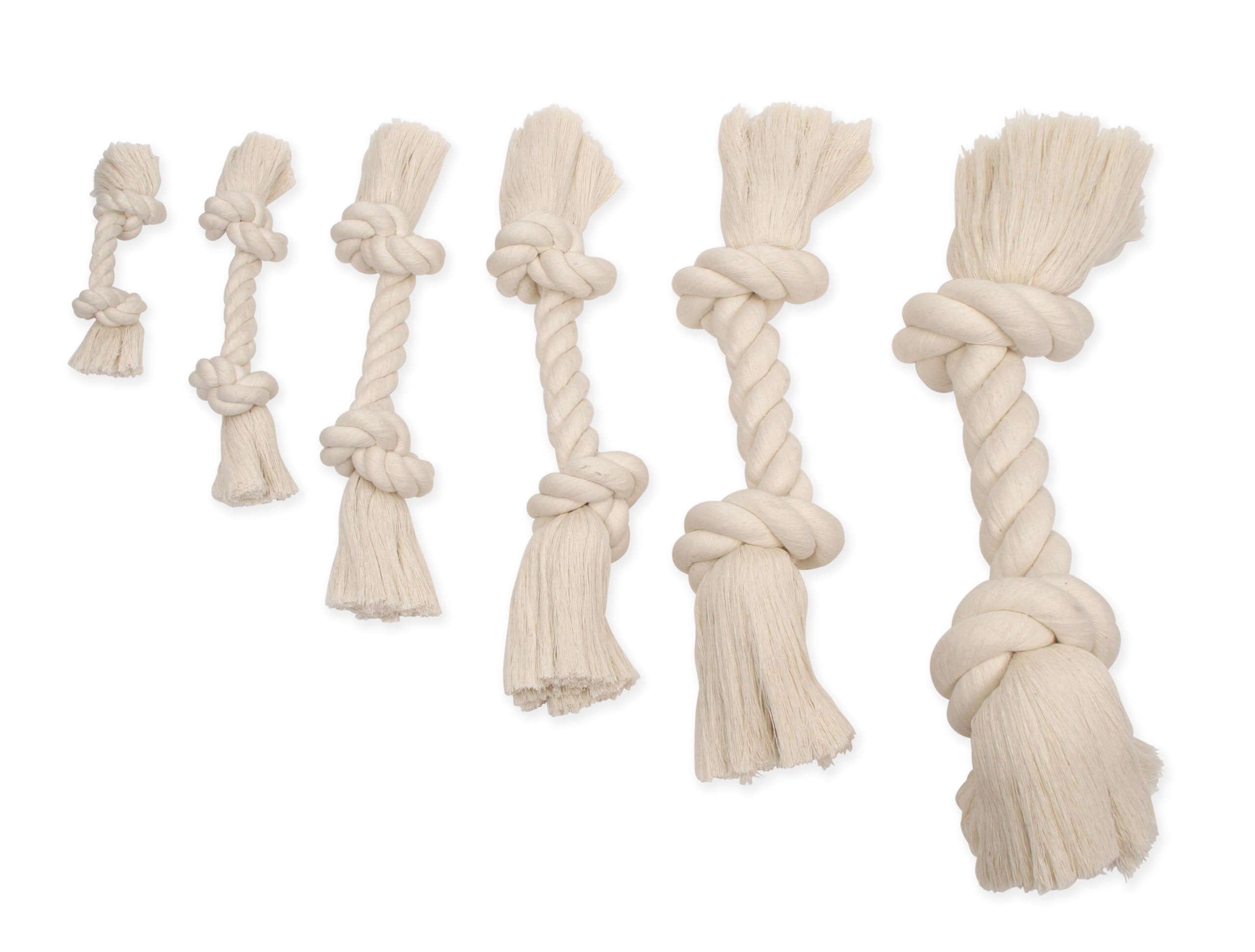 Mammoth Flossy Chews - 100 Per Cent Natural Cotton Rope Dog Toys - Interactive Tug Of War Rope - Dog Chew Rope Flosses Teeth - P