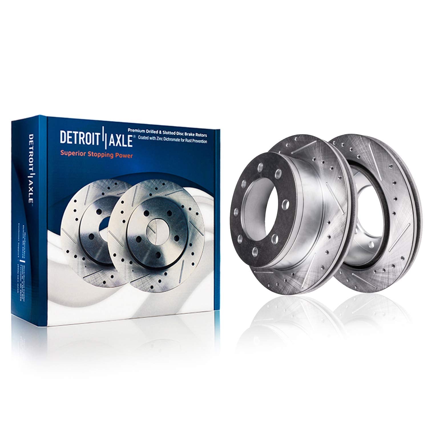Detroit Axle - Front Brake Rotors for Chevy Silverado Express Suburban Sierra Yukon XL 2500 3500 HD Hummer H2 Deville Replacemen