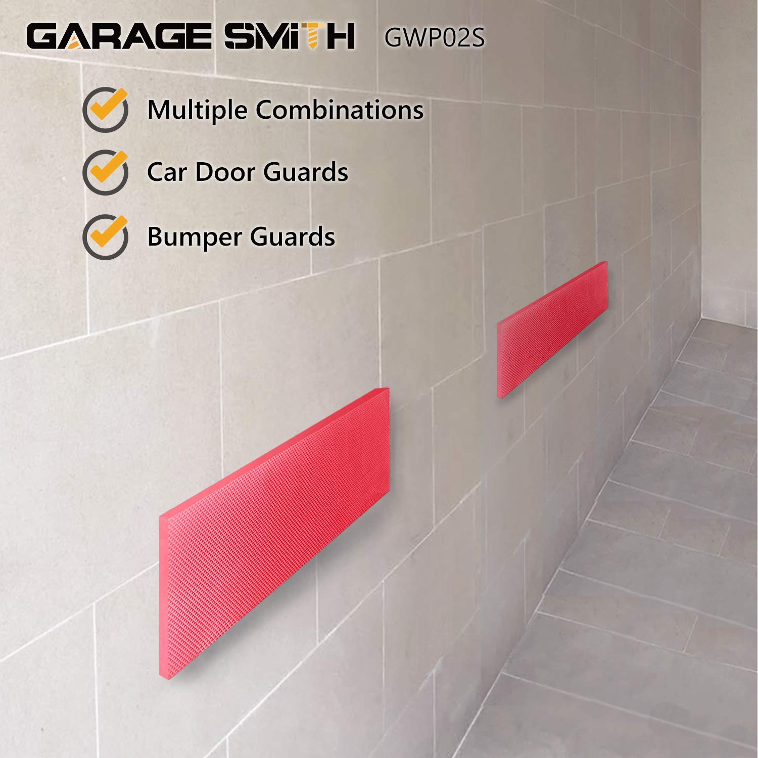 AMPULLA Garage Smith Garage Wall Protector Car Door Protectors, Designed in Germany (4-Pack Red)
