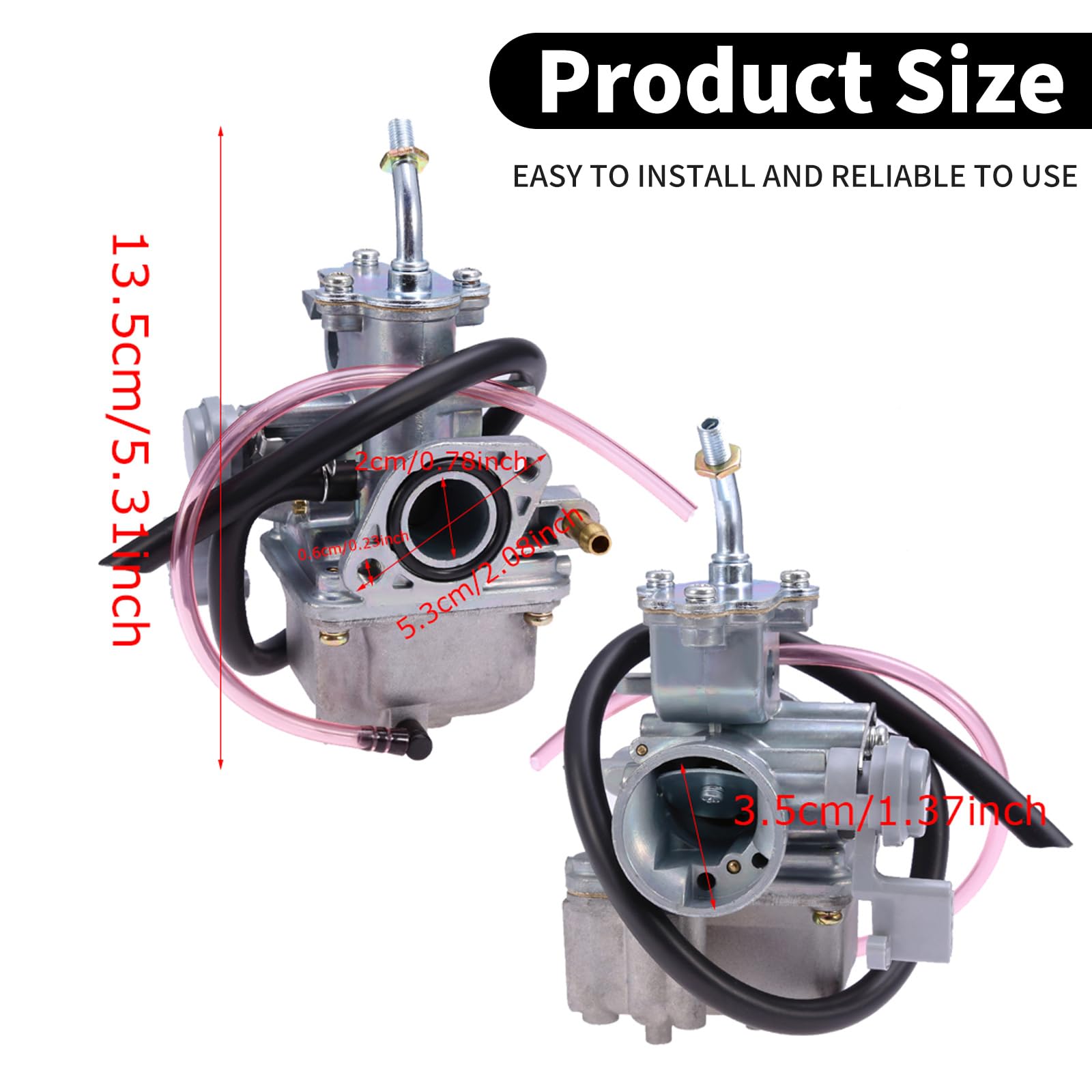 Yfm80 Carburetor Replacement For Yamaha Raptor 50 Yfm50 Yfm50R 2004-2008 Atv Champ 100 Yfm 100 Atv Quad Carb Badger 80 Atv W/Swi