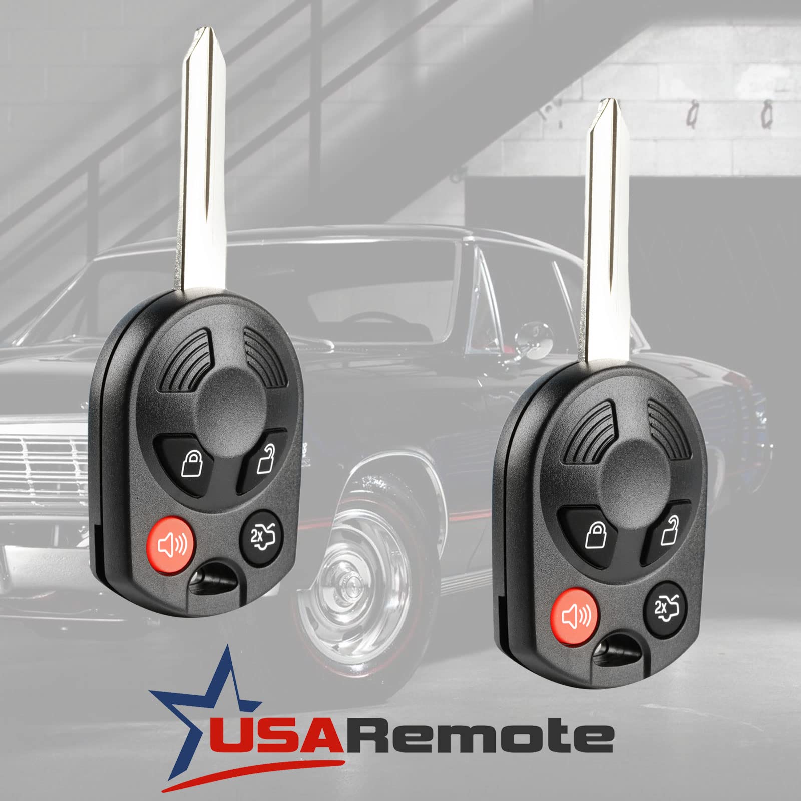 Key fits Ford Edge Escape Expedition Explorer Flex Five Hundred Focus Fusion Mustang Taurus Navigator Keyless Entry Remote Fob (