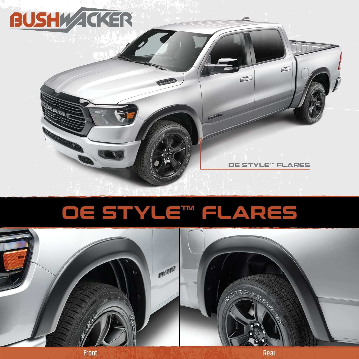 Bushwacker 40921-02 OE-Style Fender Flares 4pc. Set fits 2007-2014 Suburban 1500; 2007-2011 Suburban 2500 (Excludes LTZ Models)